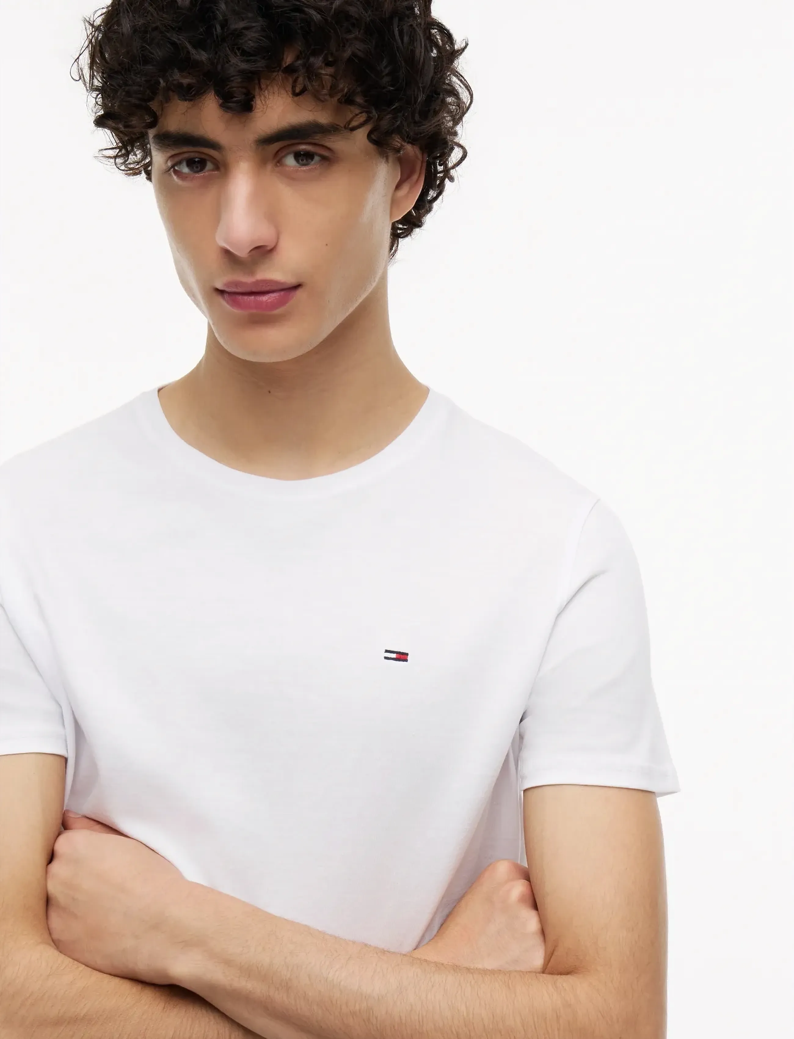 Tommy Jeans - TJM XSLIM JERSEY TEE - short-sleeved t-shirts - classic white - 5