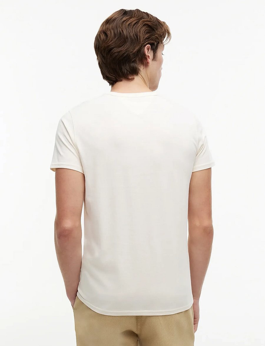 Tommy Jeans - TJM XSLIM JERSEY TEE EXT - kurzärmelige t-shirts - cream - 2
