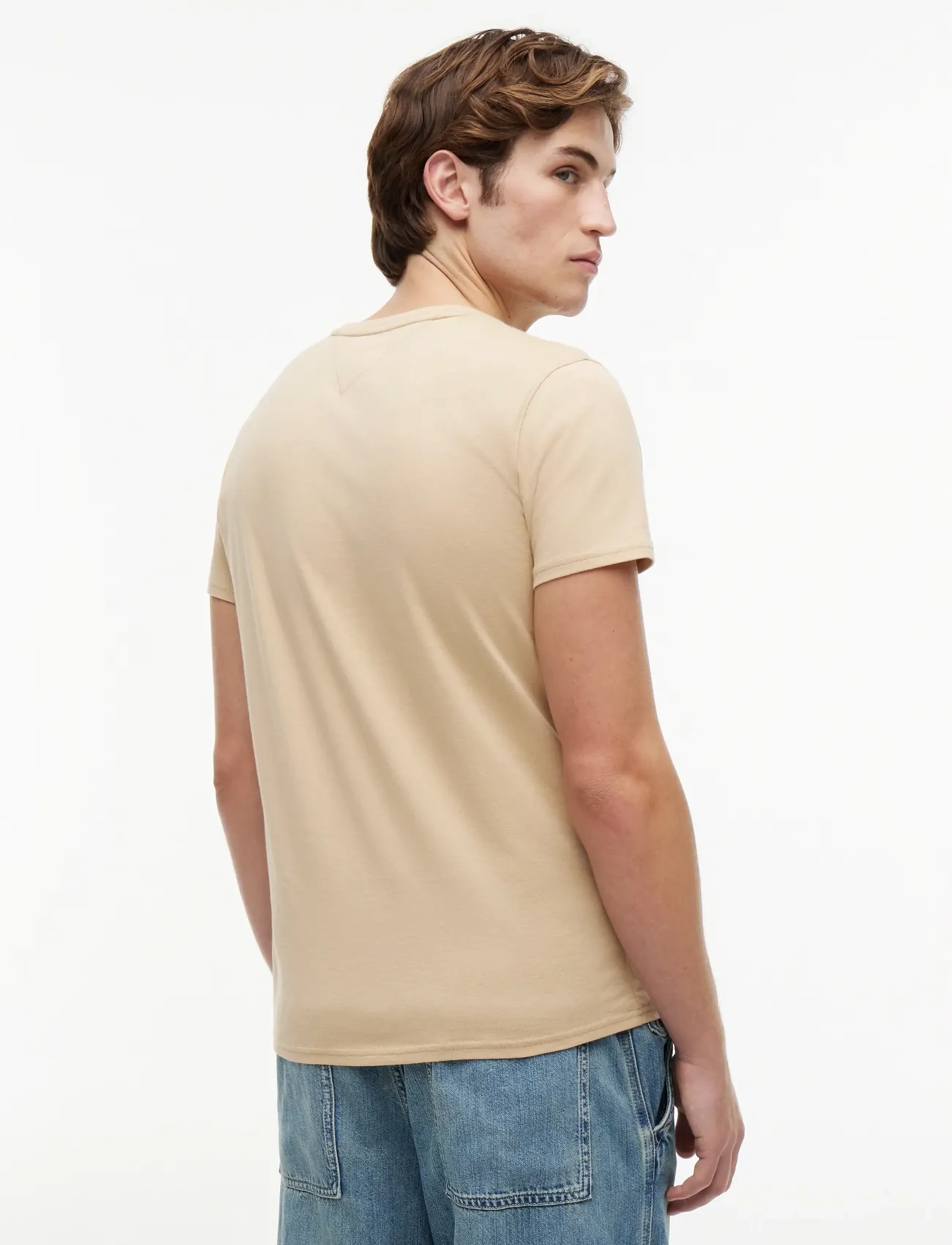 Tommy Jeans - TJM XSLIM JERSEY TEE - short-sleeved t-shirts - gentle gold - 2