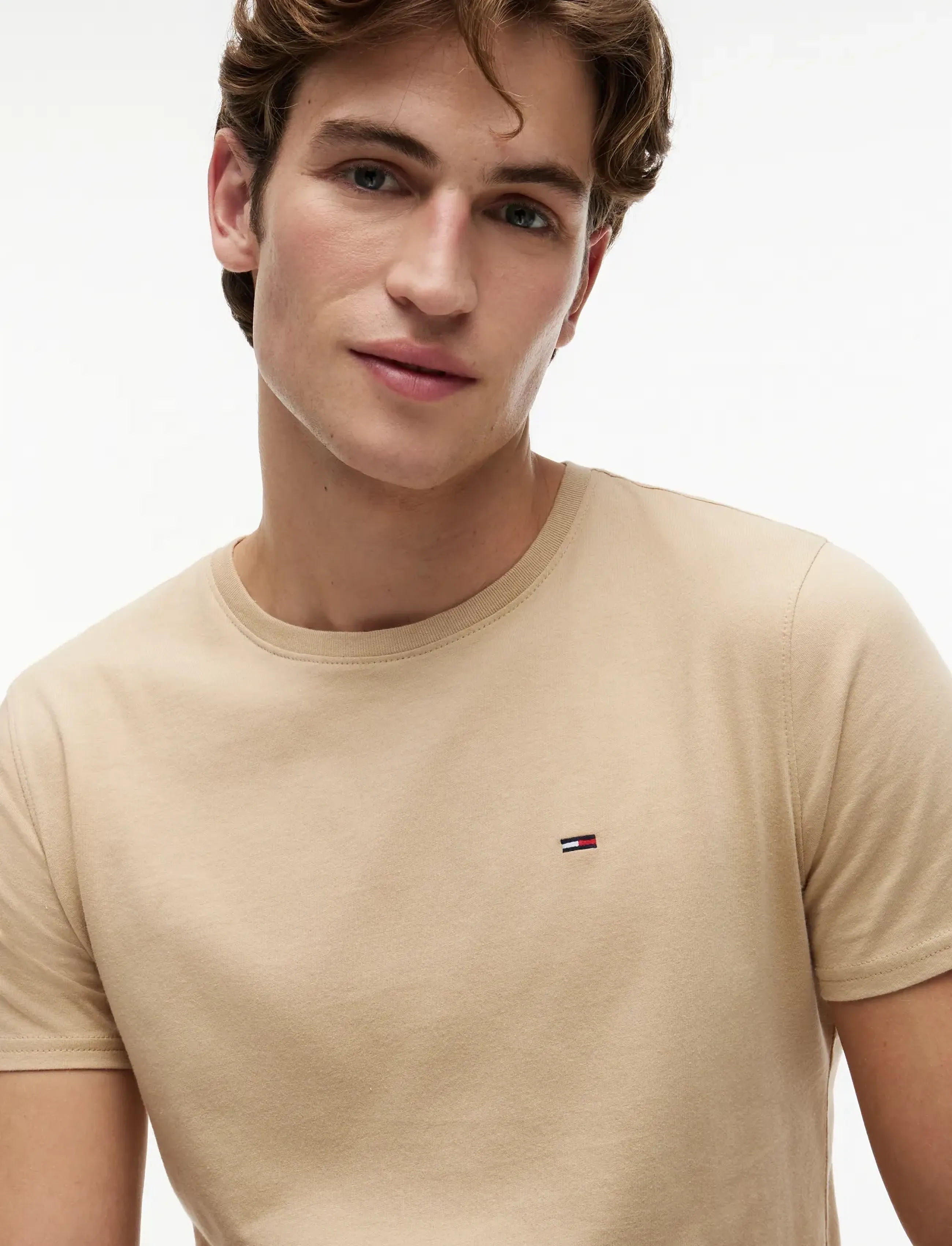 Tommy Jeans - TJM XSLIM JERSEY TEE - short-sleeved t-shirts - gentle gold - 3