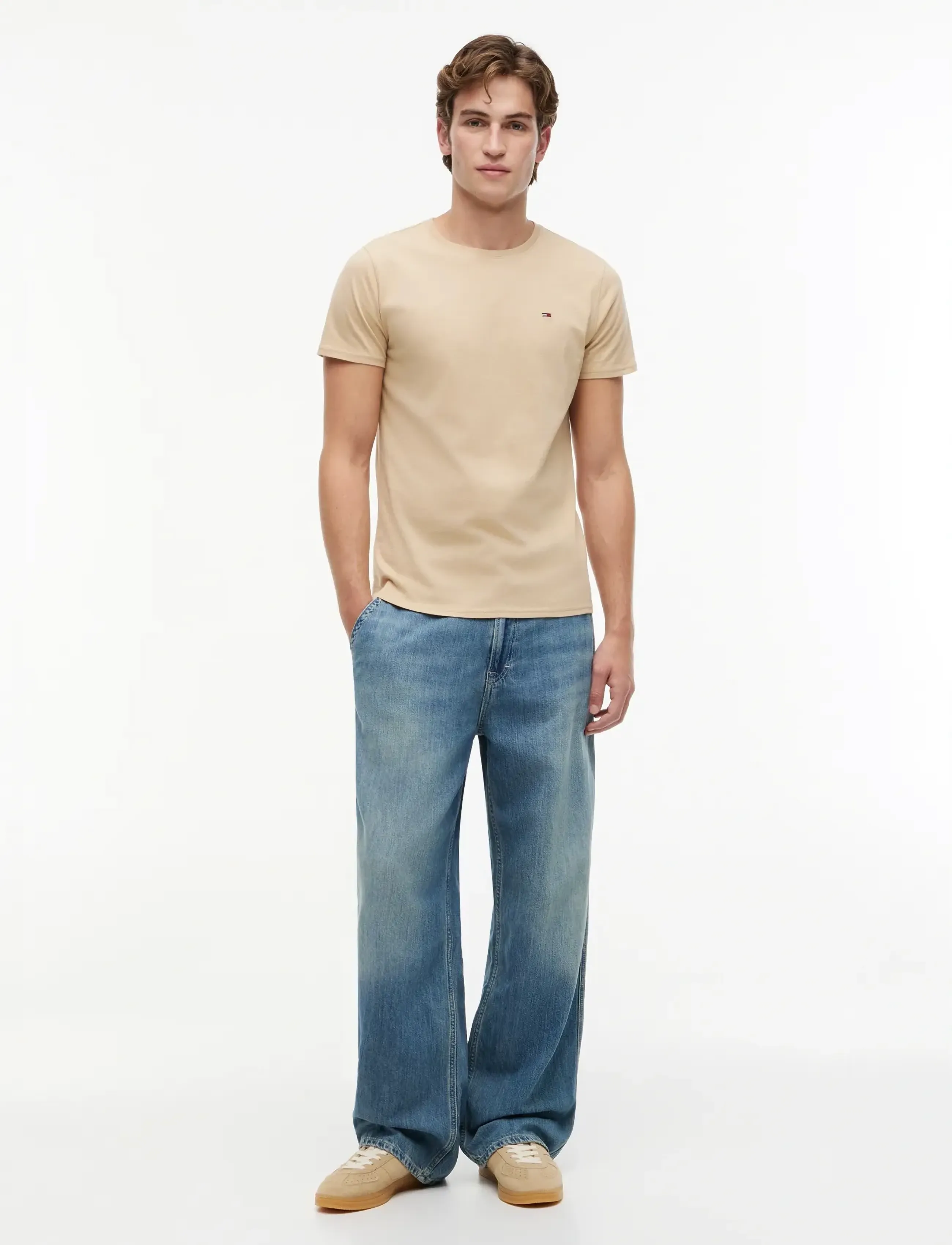 Tommy Jeans - TJM XSLIM JERSEY TEE - lühikeste varrukatega t-särgid - gentle gold - 4