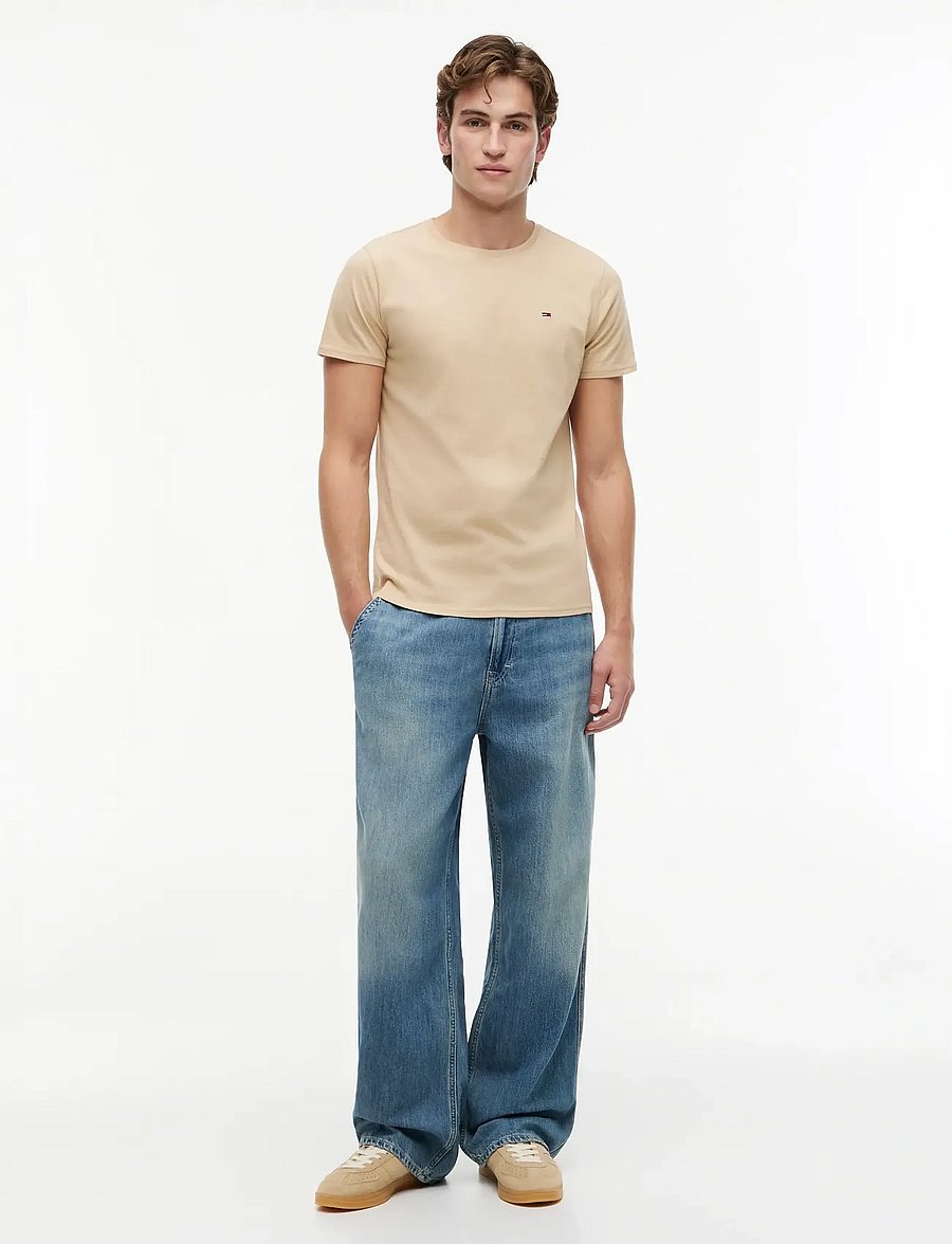 Tommy Jeans - TJM XSLIM JERSEY TEE EXT - kurzärmelige t-shirts - gentle gold - 4