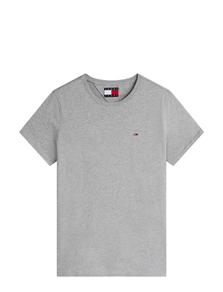 Tommy Jeans - TJM XSLIM JERSEY TEE EXT - short-sleeved t-shirts - lt grey htr - 2