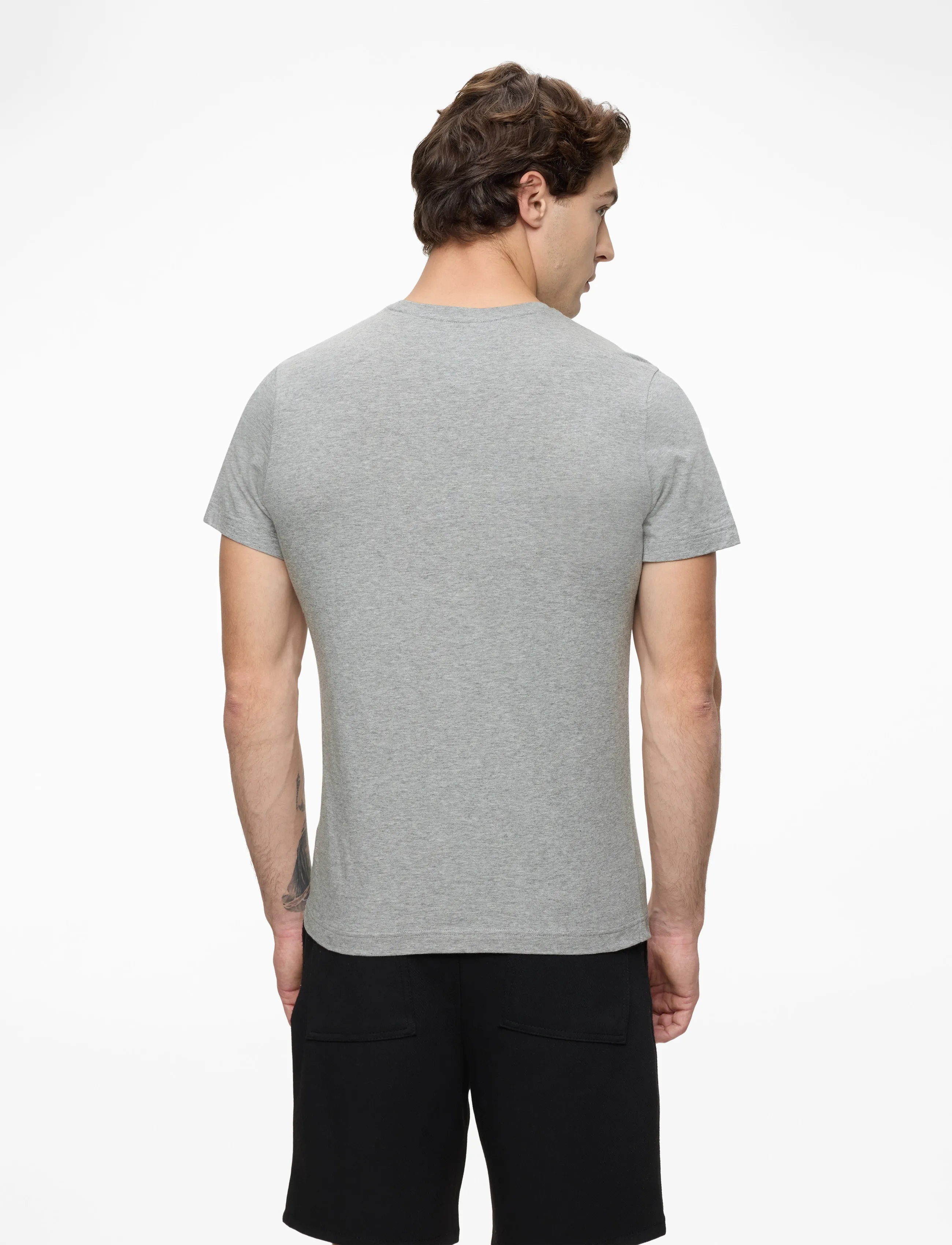 Tommy Jeans - TJM XSLIM JERSEY TEE - korte mouwen - lt grey htr - 5