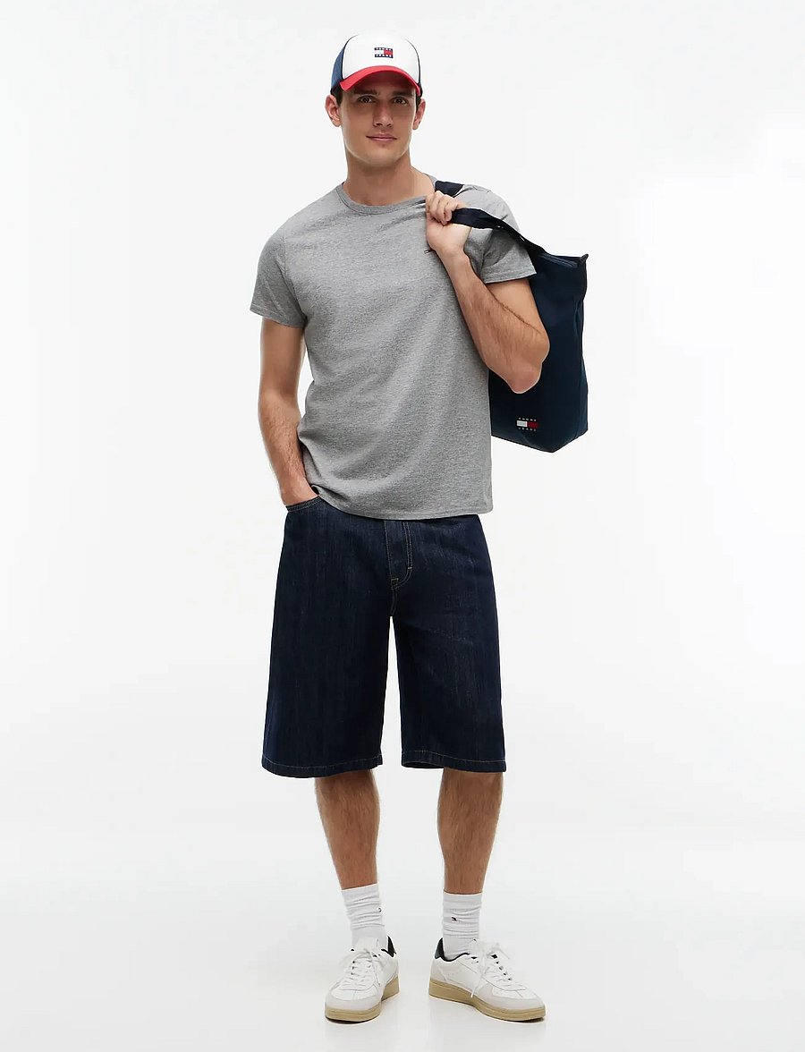 Tommy Jeans - TJM XSLIM JERSEY TEE EXT - short-sleeved t-shirts - lt grey htr - 5
