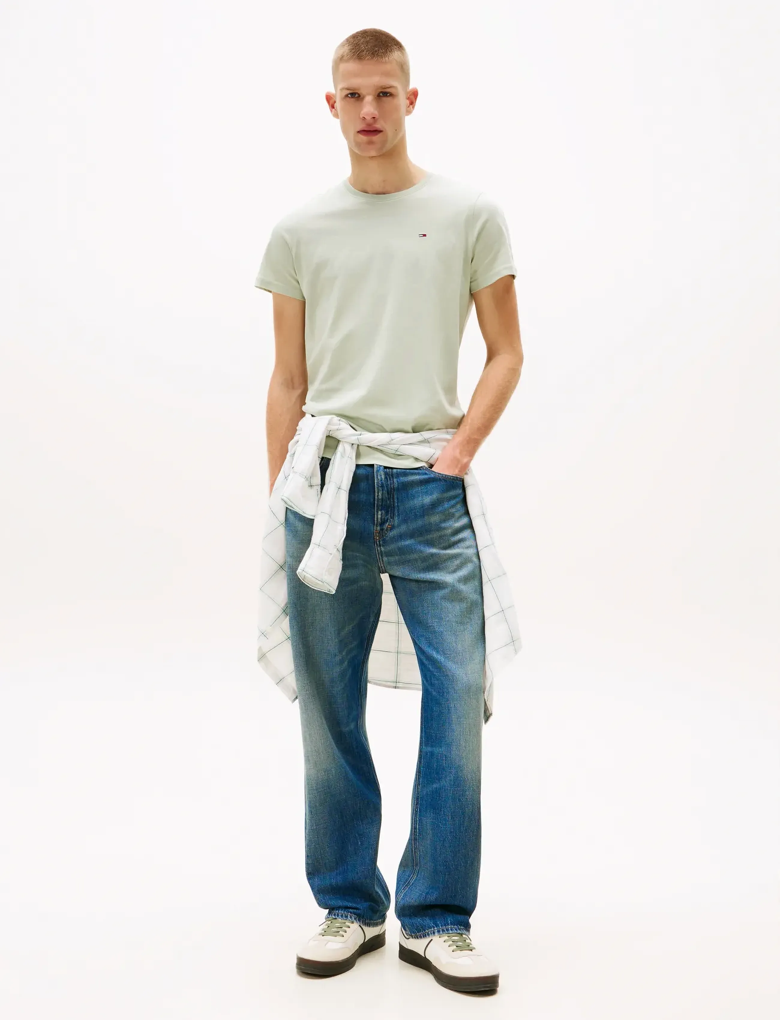 Tommy Jeans - TJM XSLIM JERSEY TEE - lühikeste varrukatega t-särgid - misty sage - 3