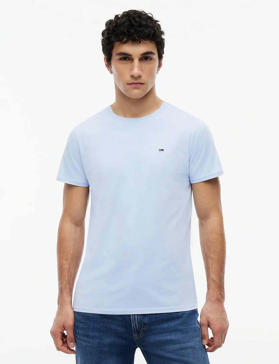 Tommy Jeans - TJM XSLIM JERSEY TEE EXT - kurzärmelige t-shirts - moonlight iris - 0