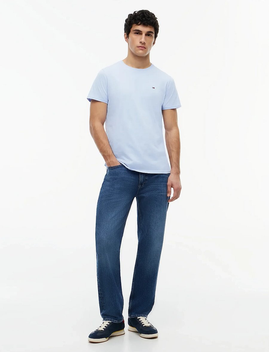 Tommy Jeans - TJM XSLIM JERSEY TEE EXT - kurzärmelige t-shirts - moonlight iris - 4