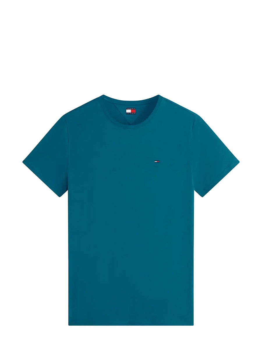 Tommy Jeans - TJM XSLIM JERSEY TEE EXT - lühikeste varrukatega t-särgid - polar teal - 1