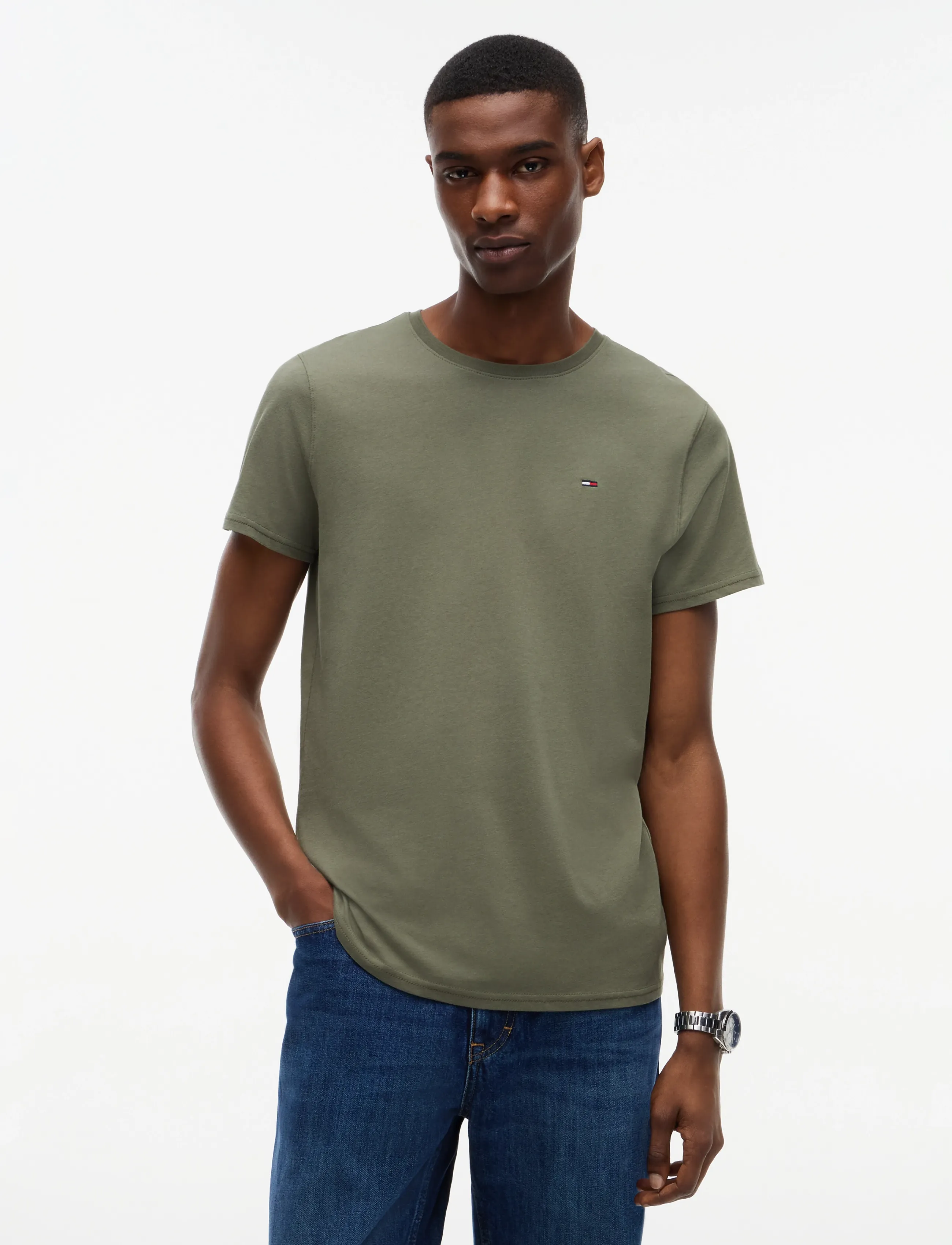 Tommy Jeans TJM XSLIM JERSEY TEE EXT - Tommy Hilfiger - ROCKY MOUNTAIN / khaki/green