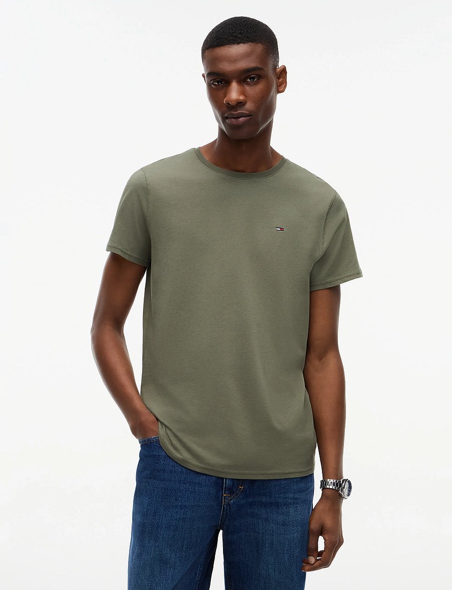 Tommy Jeans - TJM XSLIM JERSEY TEE EXT - kurzärmelige t-shirts - rocky mountain - 0