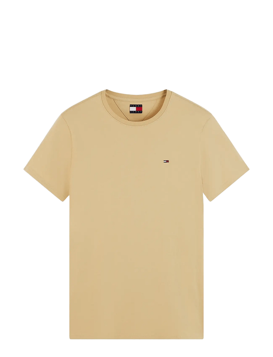 Tommy Jeans - TJM XSLIM JERSEY TEE EXT - kurzärmelige t-shirts - sandy beige - 1