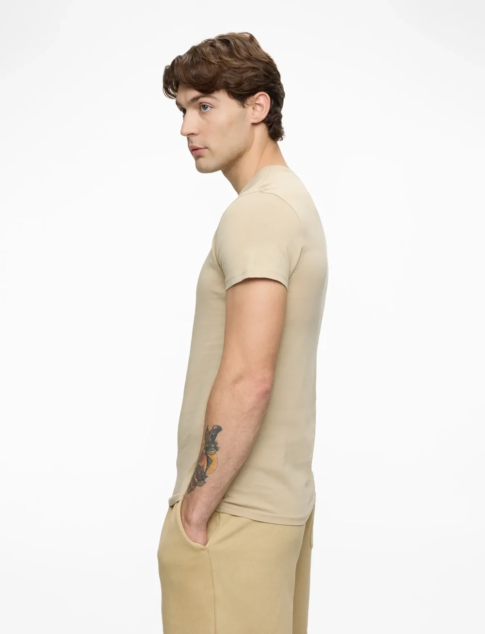 Tommy Jeans - TJM XSLIM JERSEY TEE EXT - t-krekli ar īsām piedurknēm - silt - 3