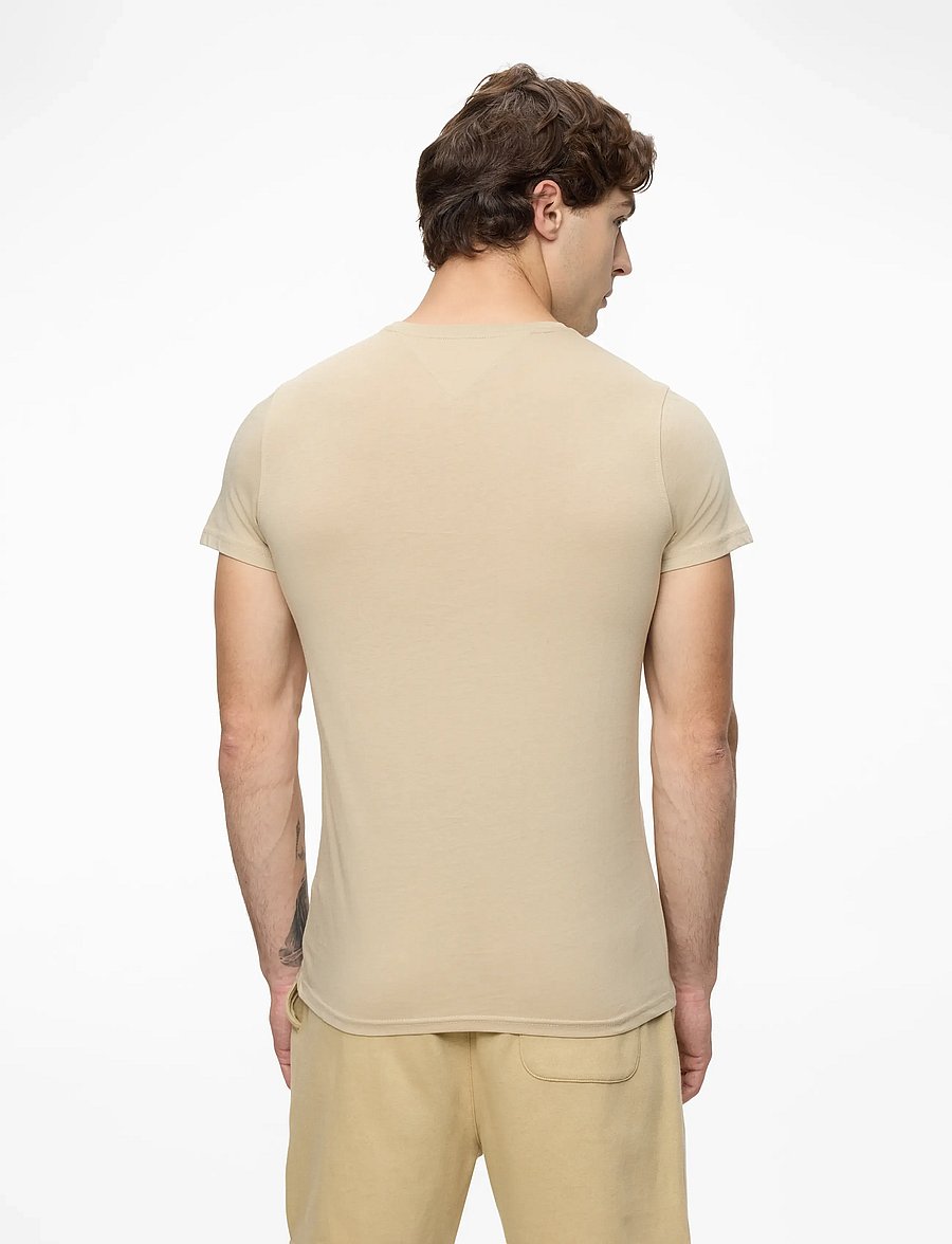 Tommy Jeans - TJM XSLIM JERSEY TEE EXT - kurzärmelige t-shirts - silt - 4