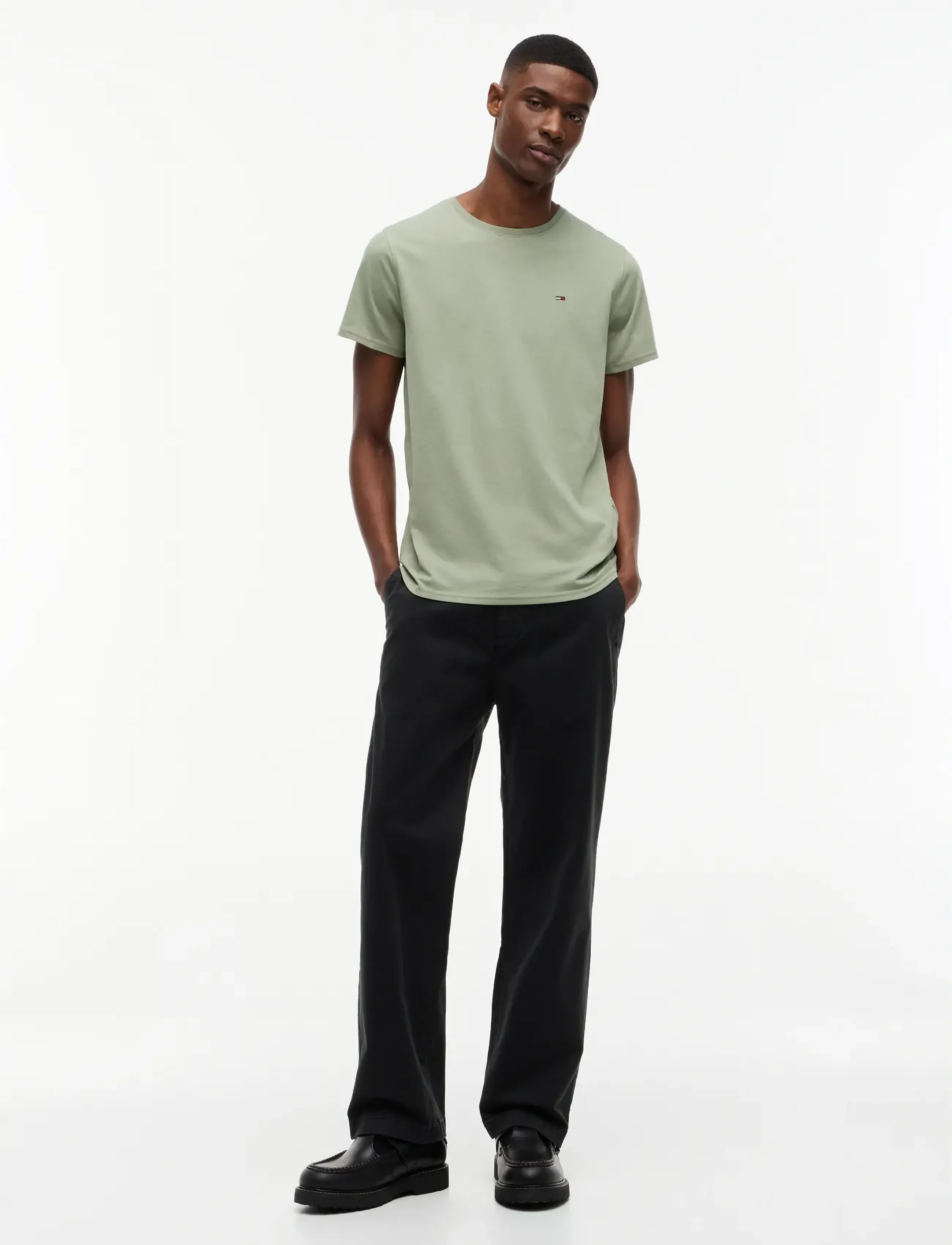 Tommy Jeans - TJM XSLIM JERSEY TEE - short-sleeved t-shirts - spring olive - 4
