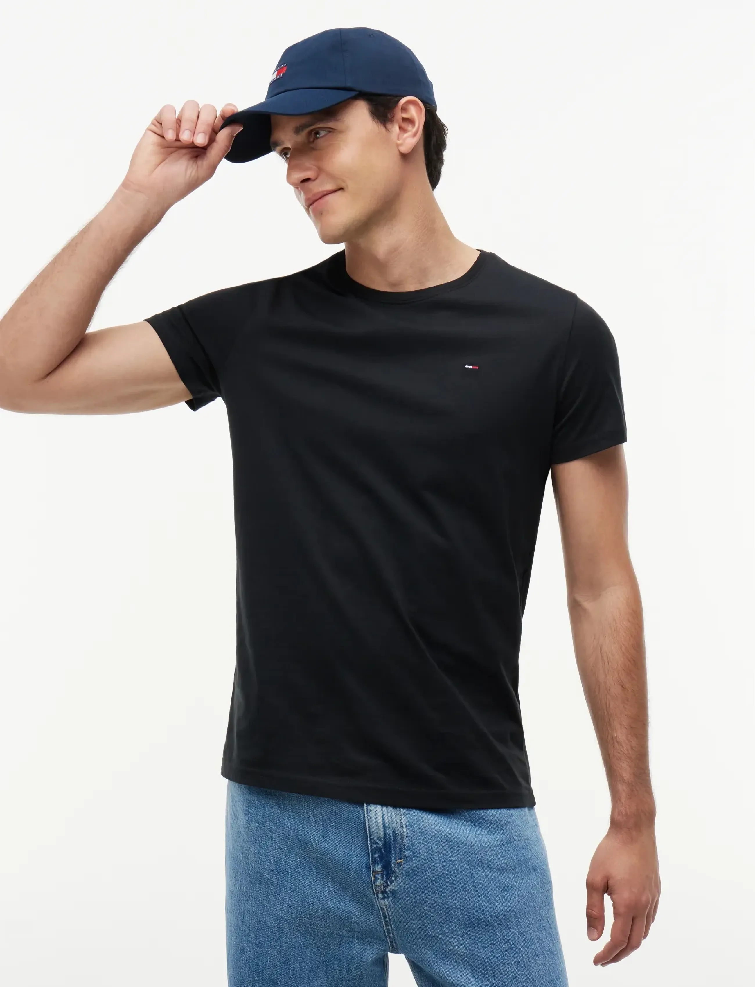 Tommy Jeans - TJM XSLIM JERSEY TEE - korte mouwen - tommy black - 1
