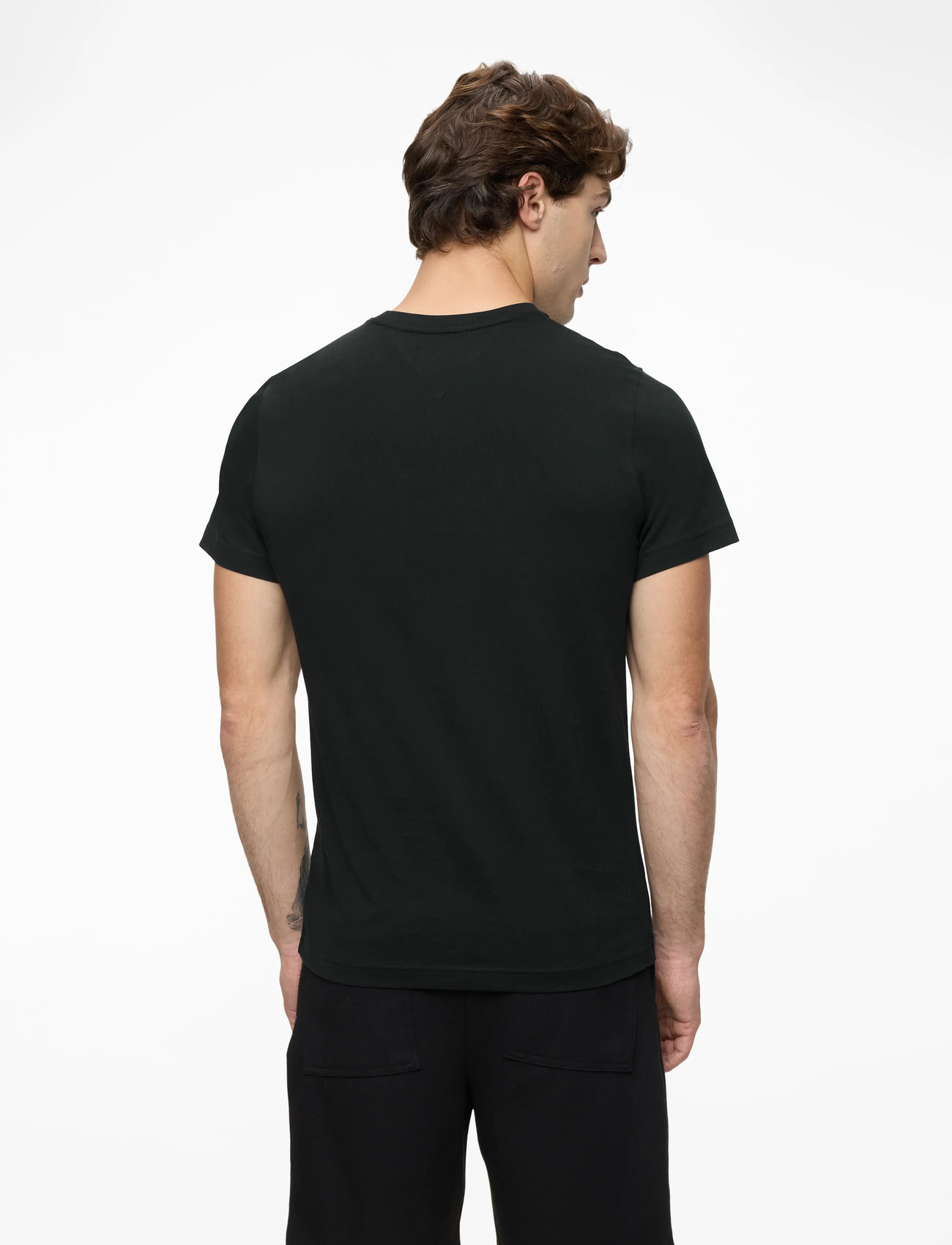Tommy Jeans - TJM XSLIM JERSEY TEE EXT - lyhythihaiset - tommy black - 4