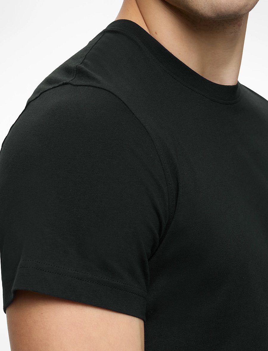Tommy Jeans - TJM XSLIM JERSEY TEE EXT - lühikeste varrukatega t-särgid - tommy black - 5