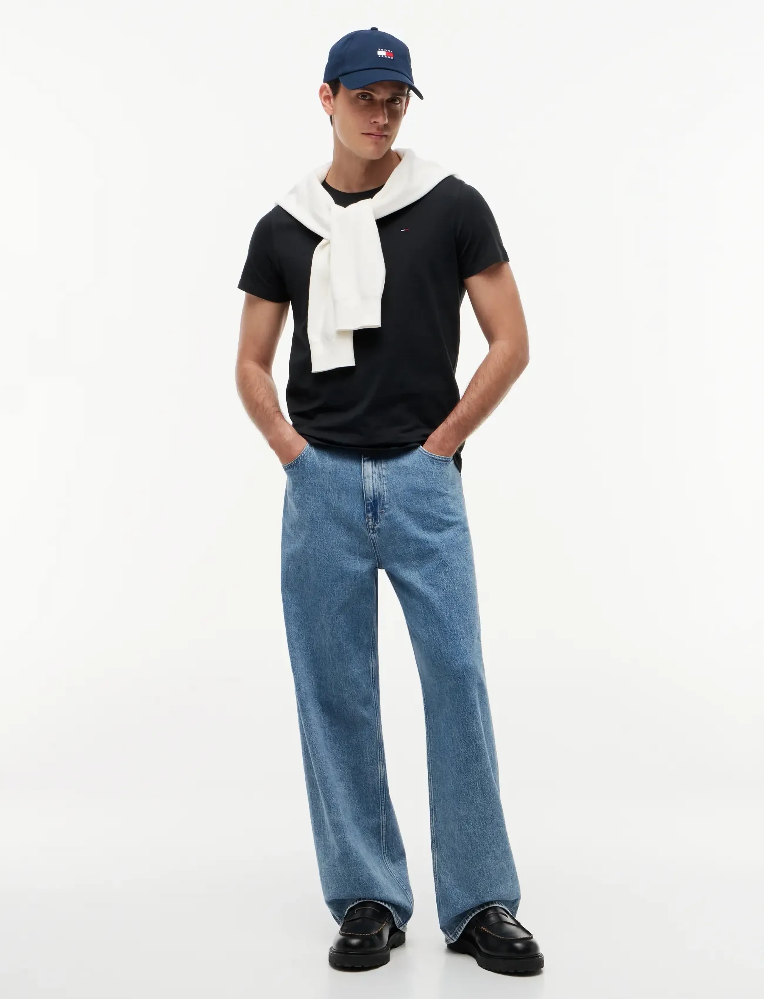 Tommy Jeans - TJM XSLIM JERSEY TEE - t-krekli ar īsām piedurknēm - tommy black - 4