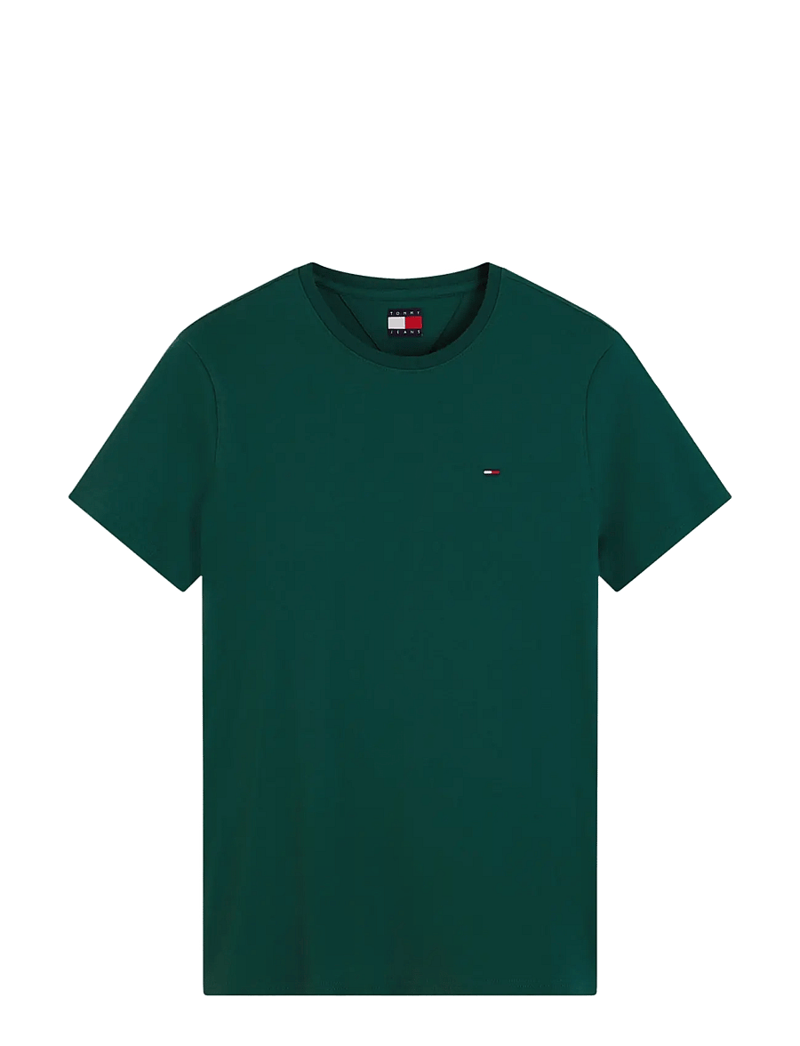 Tommy Jeans - TJM XSLIM JERSEY TEE EXT - kurzärmelige t-shirts - velvet green - 1