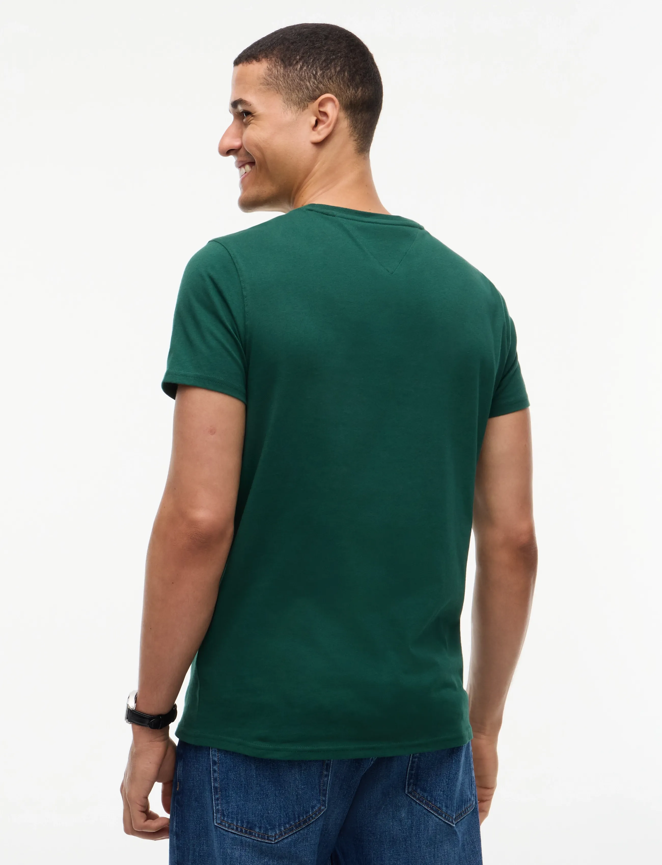 Tommy Jeans - TJM XSLIM JERSEY TEE EXT - kurzärmelige t-shirts - velvet green - 2