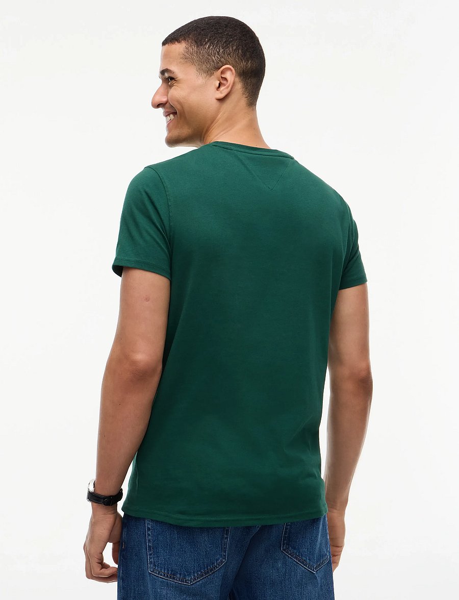 Tommy Jeans - TJM XSLIM JERSEY TEE EXT - kurzärmelige t-shirts - velvet green - 2