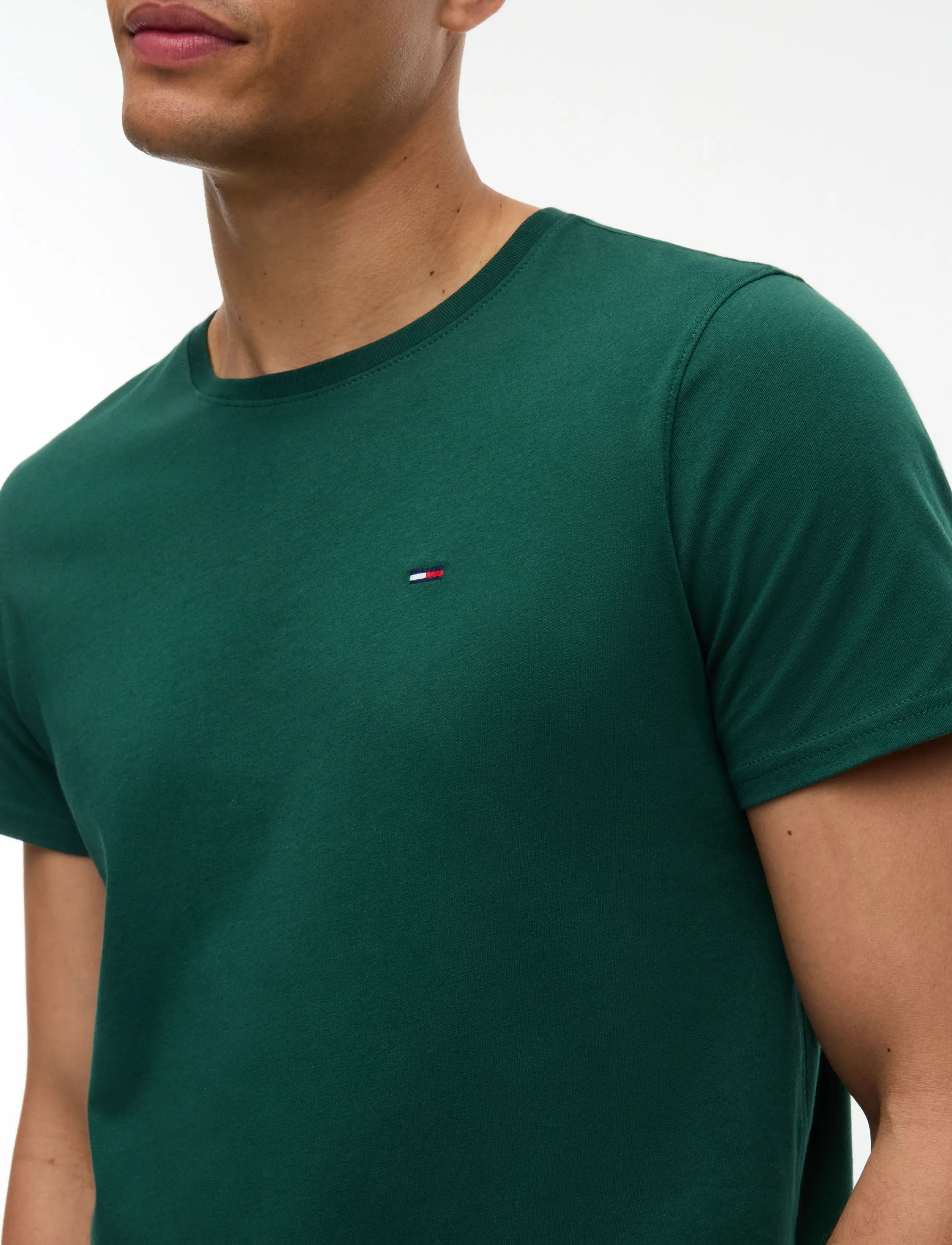 Tommy Jeans - TJM XSLIM JERSEY TEE EXT - kurzärmelige t-shirts - velvet green - 3