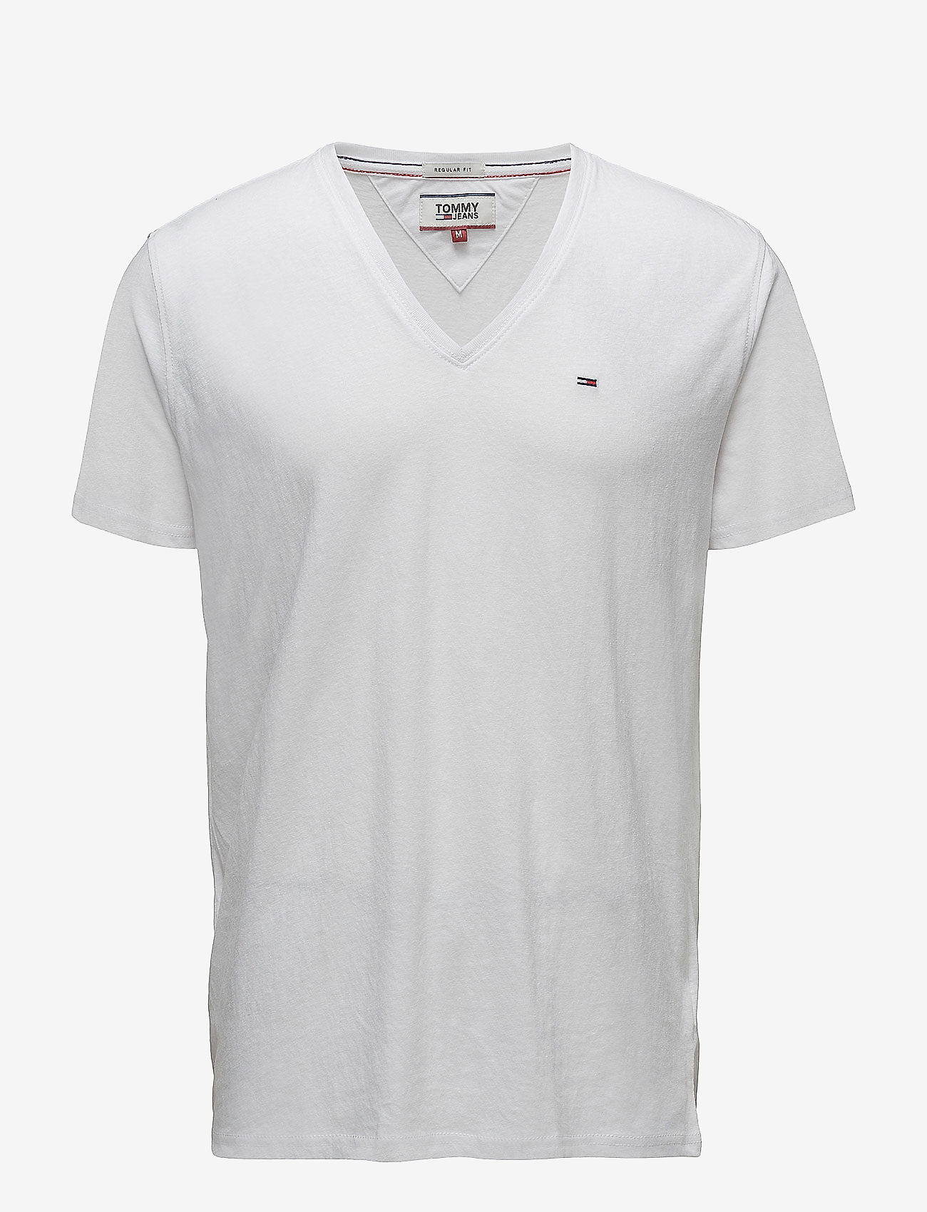 Tommy Jeans - TJM ORIGINAL TRIBLEND V NECK TEE - classic white - 0