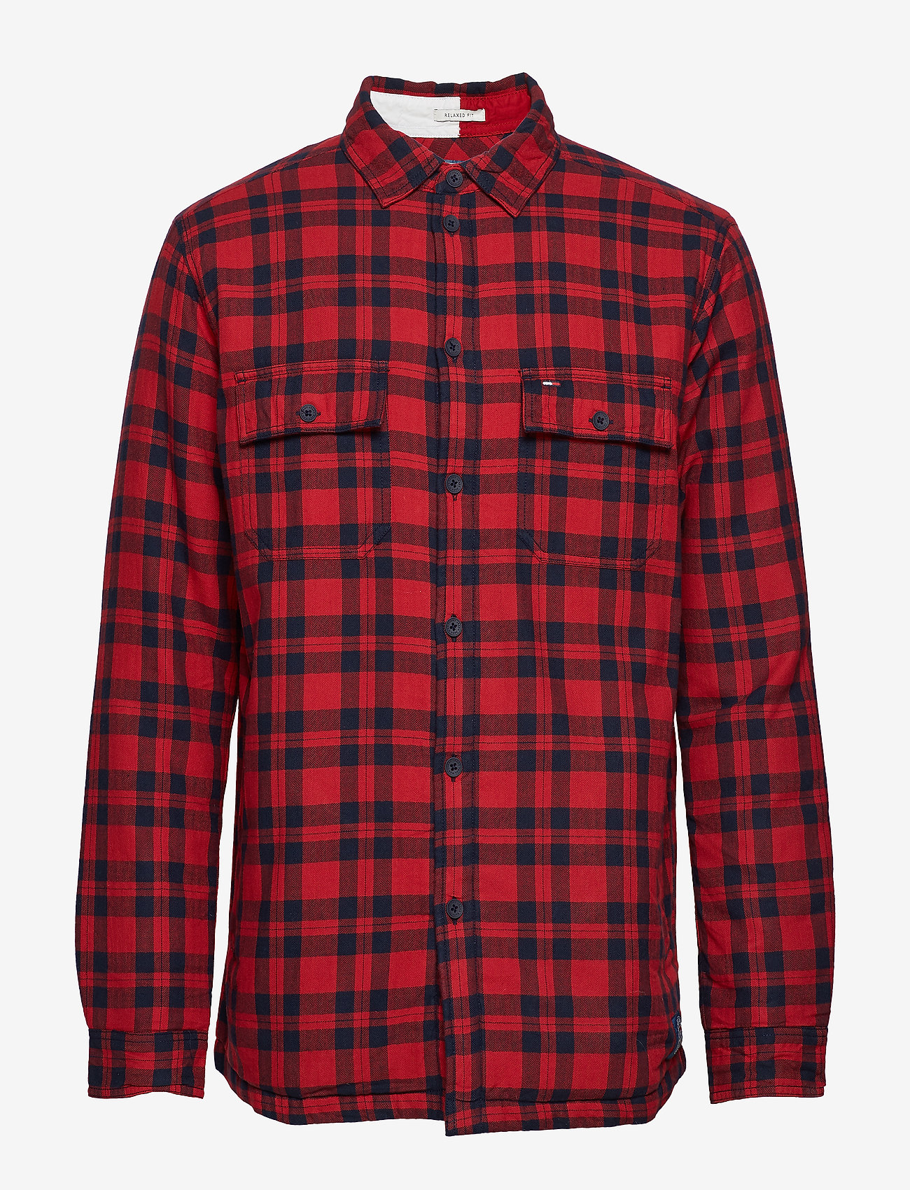 Tommy Jeans - TJM PADDED CHECK SHI - samba / black iris - 0
