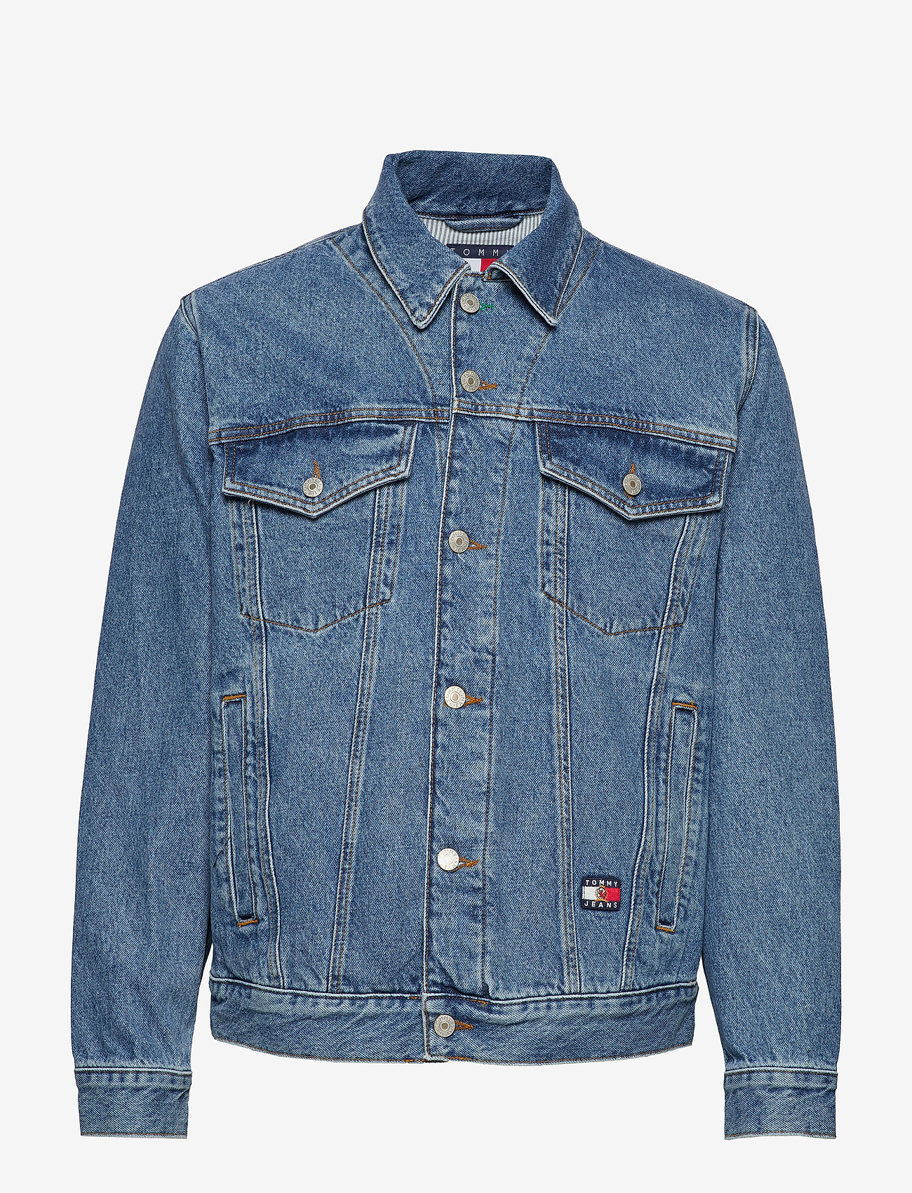 Tommy Jeans - TJM CREST FLAG TRUCKER M18 - mid denim blue - 0