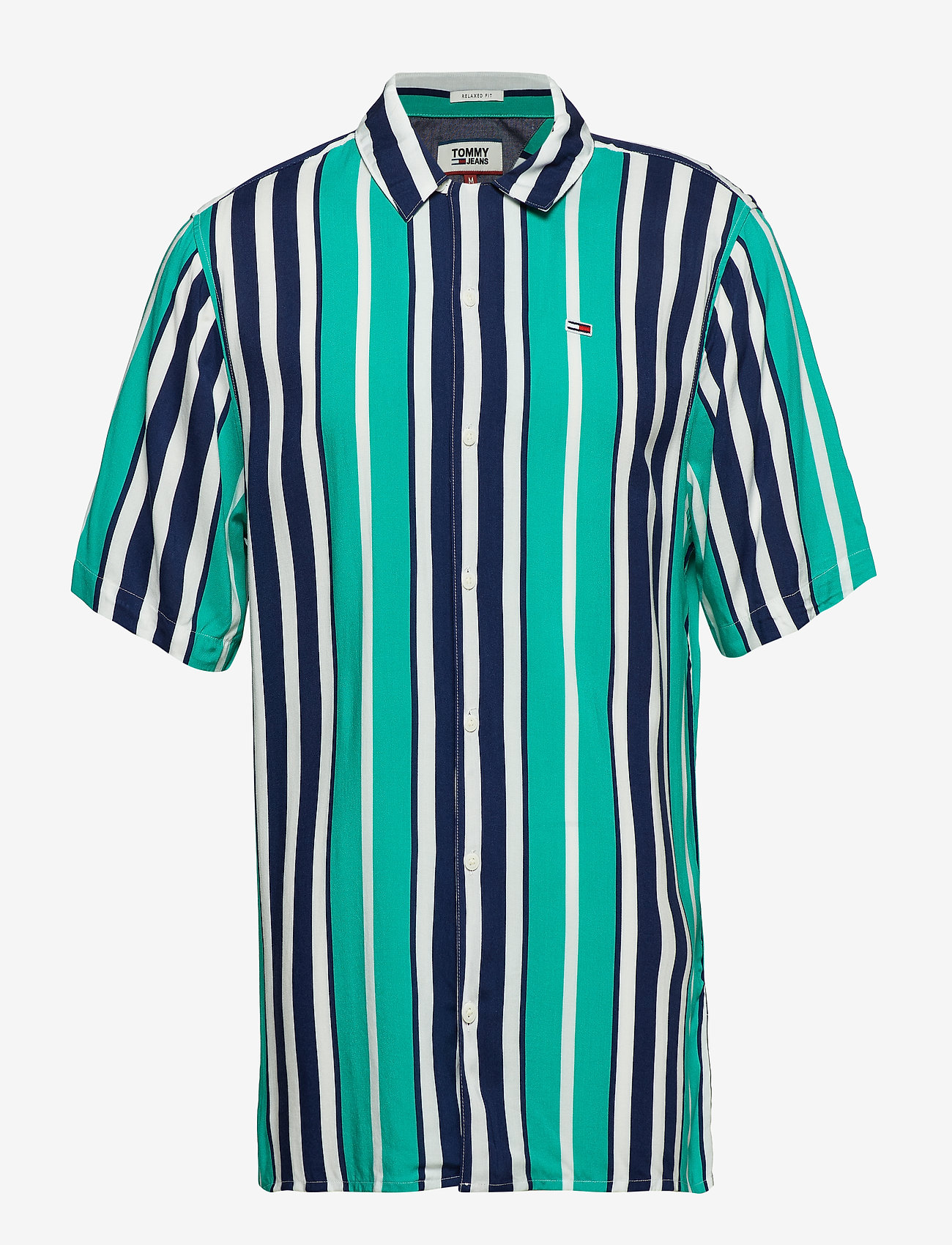 Tommy Jeans - TJM STRIPE CAMP SHIR - dynasty green / multi - 0