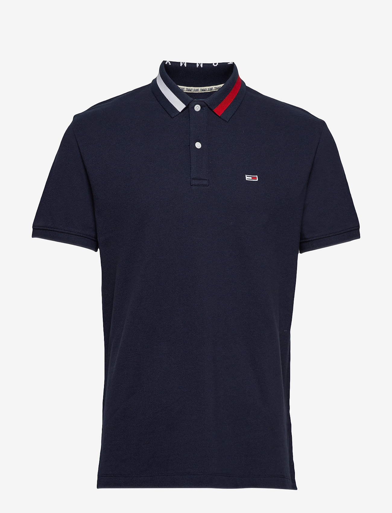Tommy Jeans - TJM FLAG NECK POLO - black iris - 0