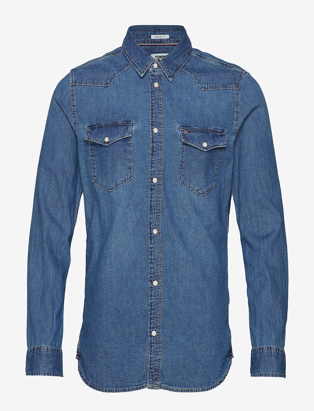 Tommy Jeans - WESTERN DENIM SHIRT, - mission mid bl rig - 0