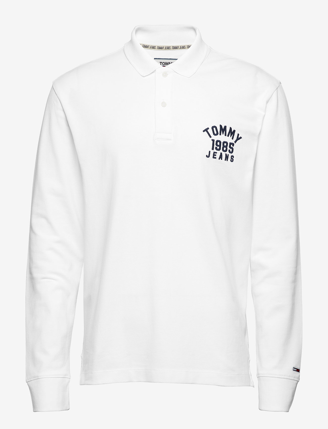 Tommy Jeans - TJM CHEST LOGO LONGSLEEVE POLO - classic white - 0