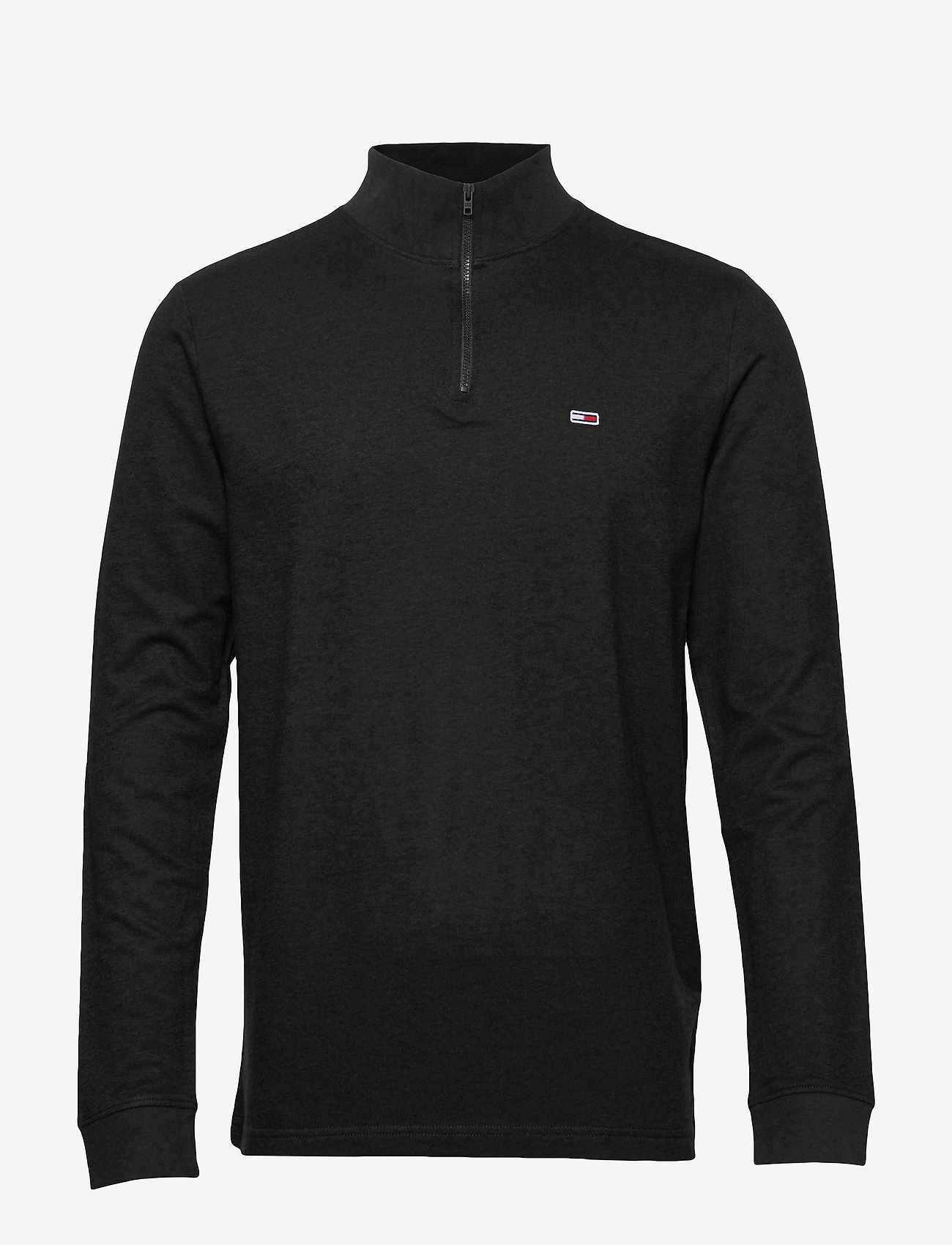 Tommy Jeans - TJM BRUSHED ZIP NECK TEE - tommy black - 0