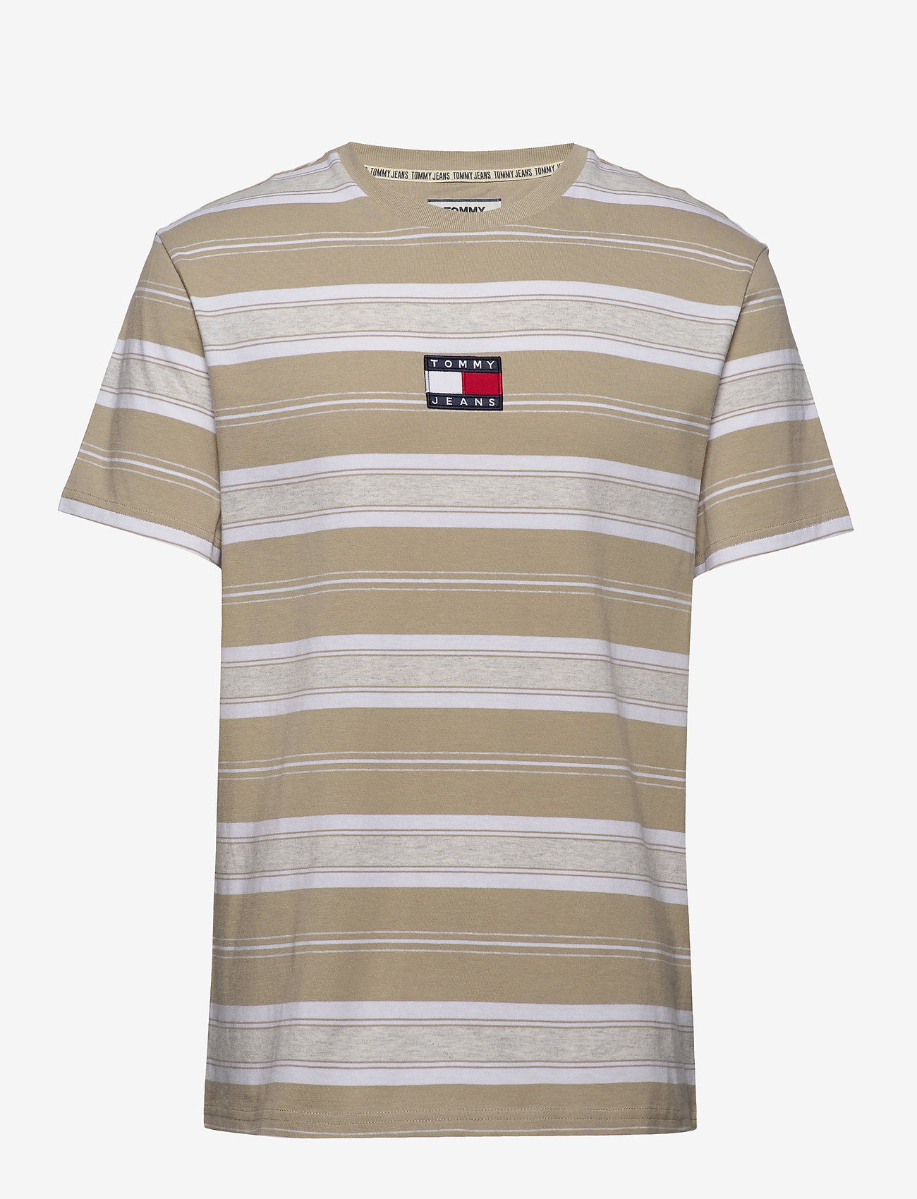 Tommy Jeans - TJM STRIPE LOGO TEE - stone / multi - 0