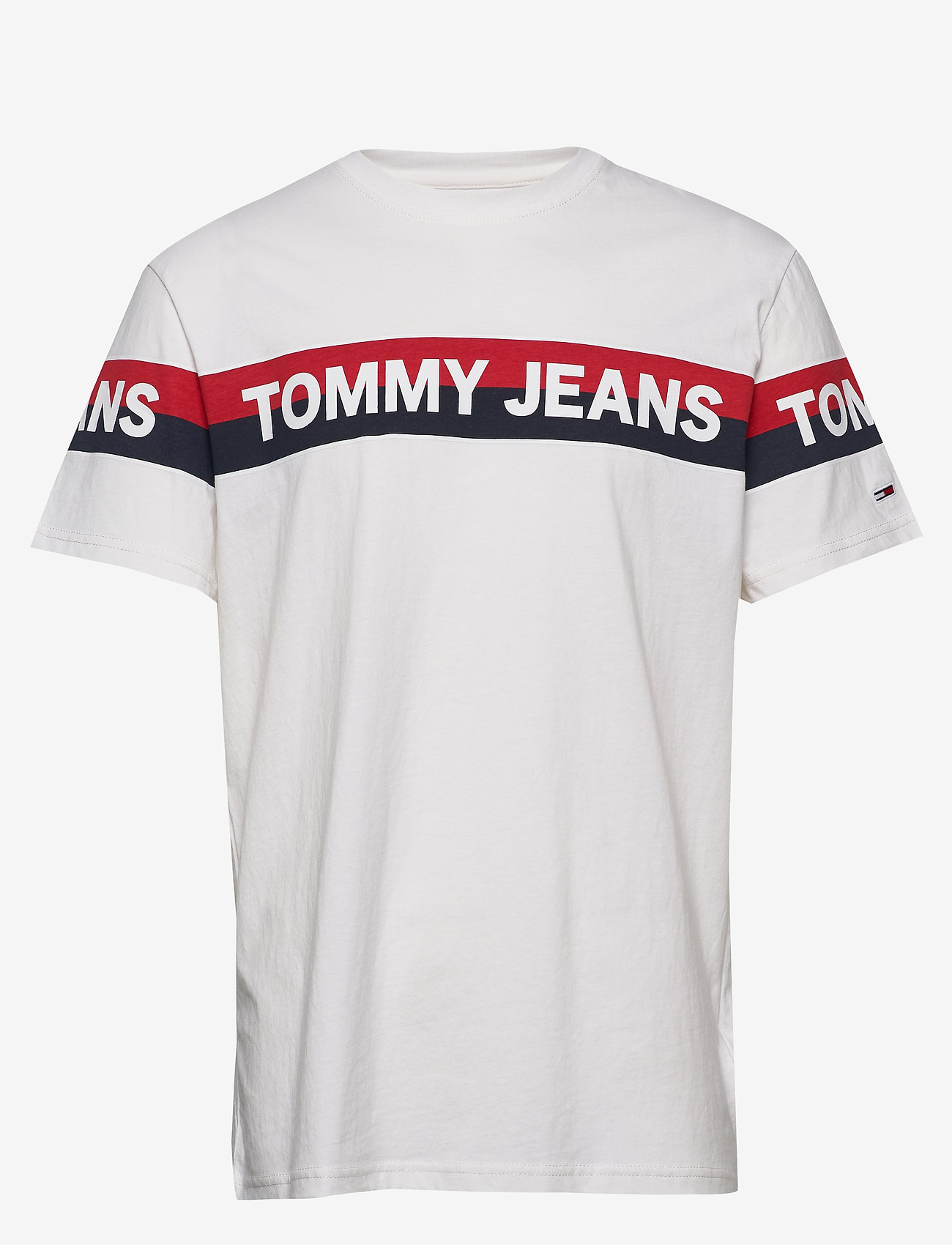 Tommy Jeans - TJM DOUBLE STRIPE LOGO TEE - white - 0