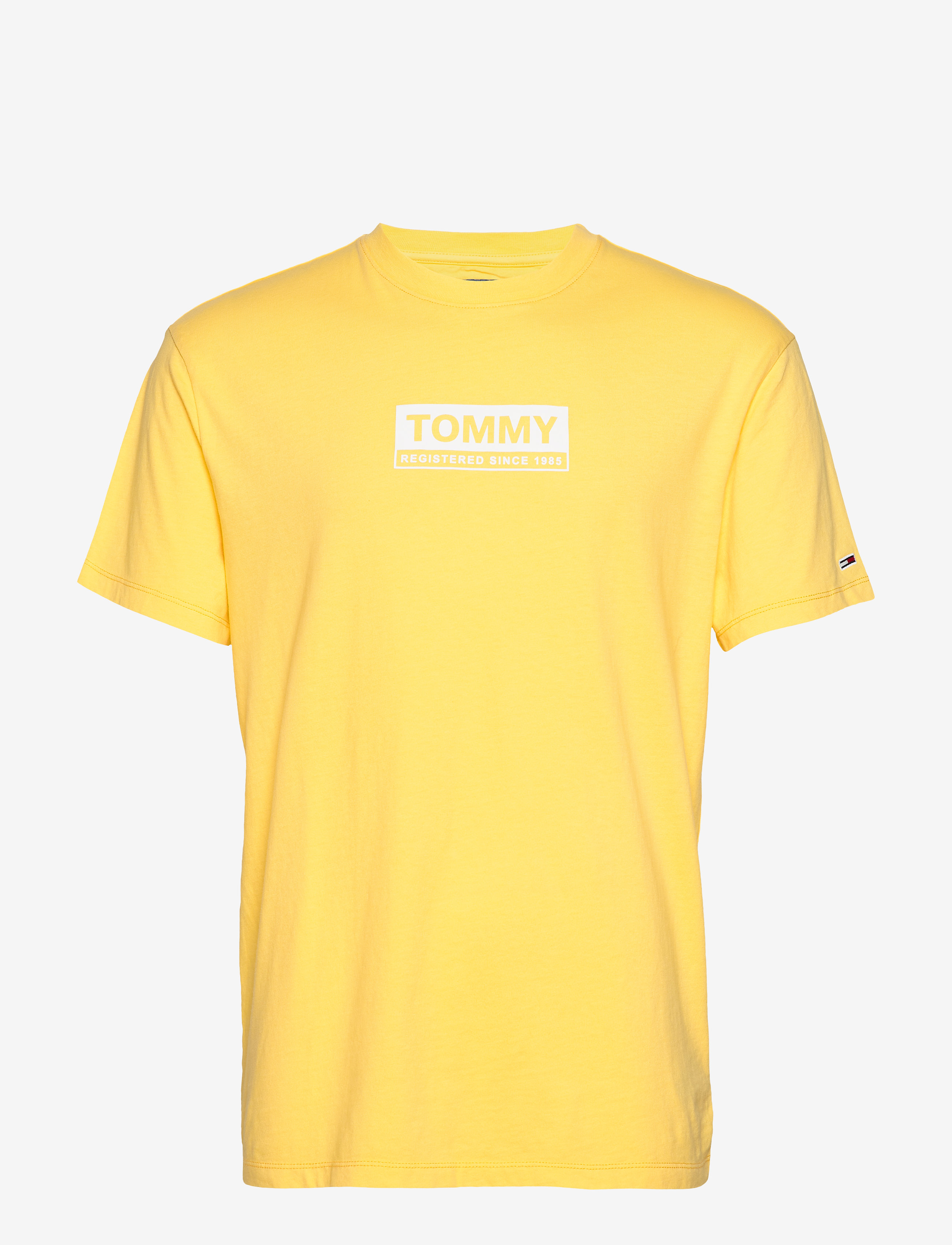 Tommy Jeans - TJM WHITE BOX LOGO TEE - midway yellow - 0