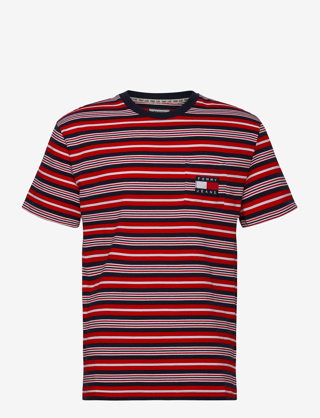 Tommy Jeans - TJM STRIPE POCKET TEE - twilight navy stripe - 0