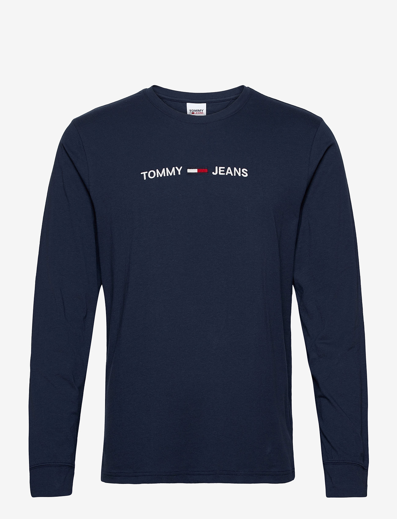 Tommy Jeans - TJM LONGSLEEVE STRAIGHT LOGO TEE - twilight navy - 0