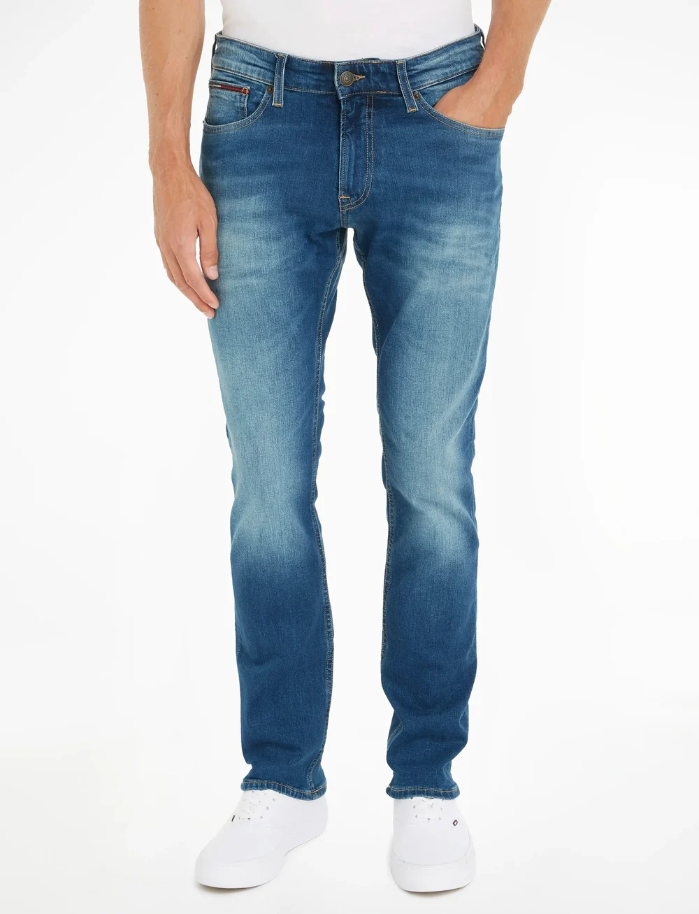 Tommy Jeans - SCANTON SLIM WMBS - slim jeans - wilson mid blue stretch - 0