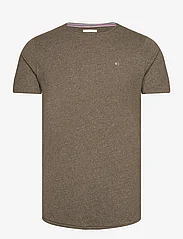 Tommy Jeans - TJM XSLIM JASPE C NECK EXT - kortärmade t-shirts - drab olive green - 0