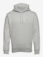 Tommy Jeans - TJM REGULAR FLEECE HOODIE - megztiniai ir džemperiai - lt grey htr - 0