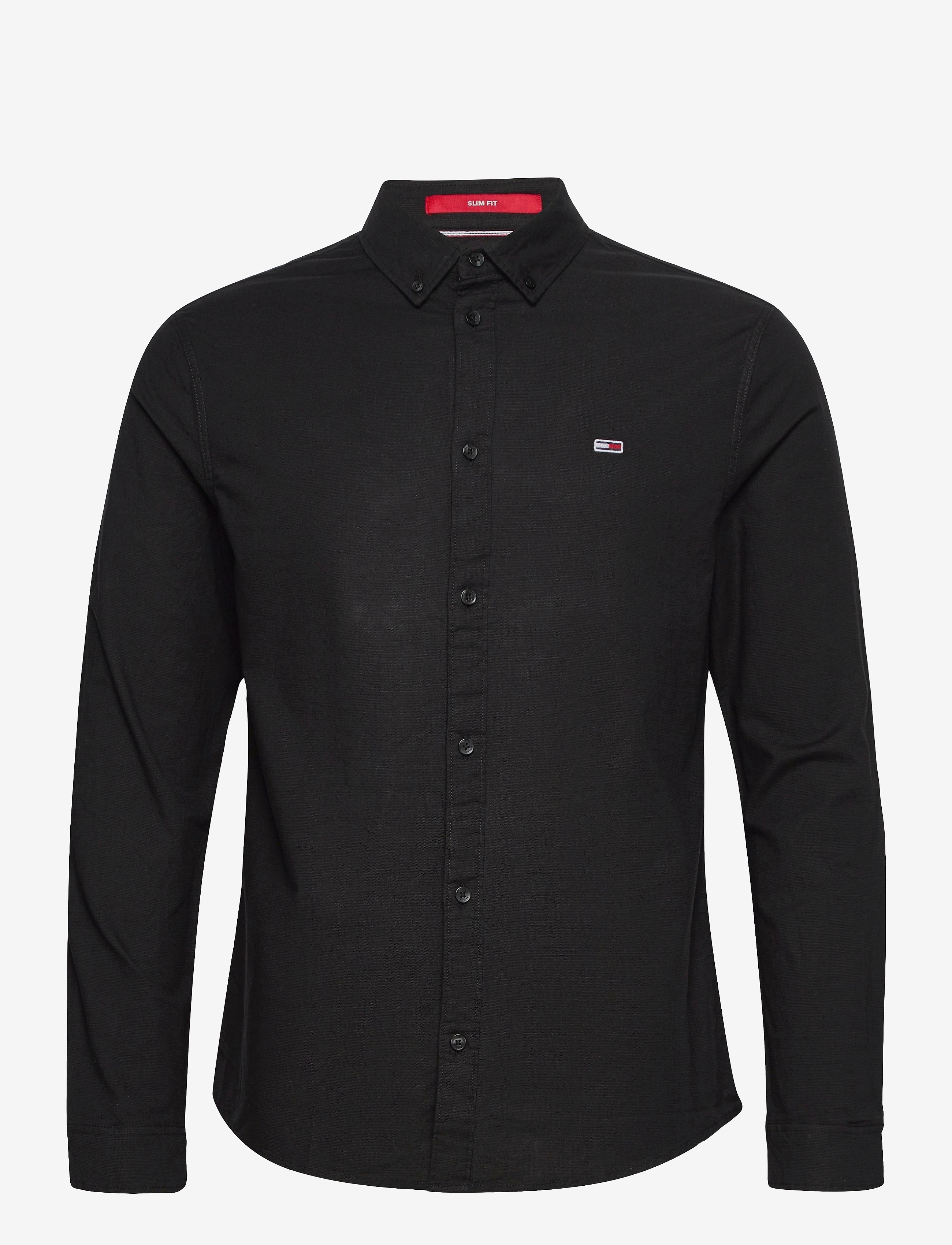 TJM SLIM STRETCH OXFORD SHIRT - BLACK