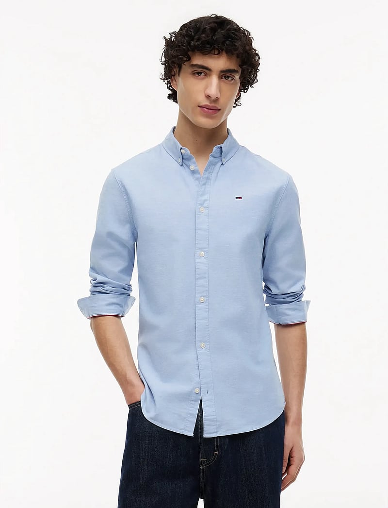 Tommy Jeans - TJM SLIM STRETCH OXFORD SHIRT - oxford skjorter - perfume blue - 0