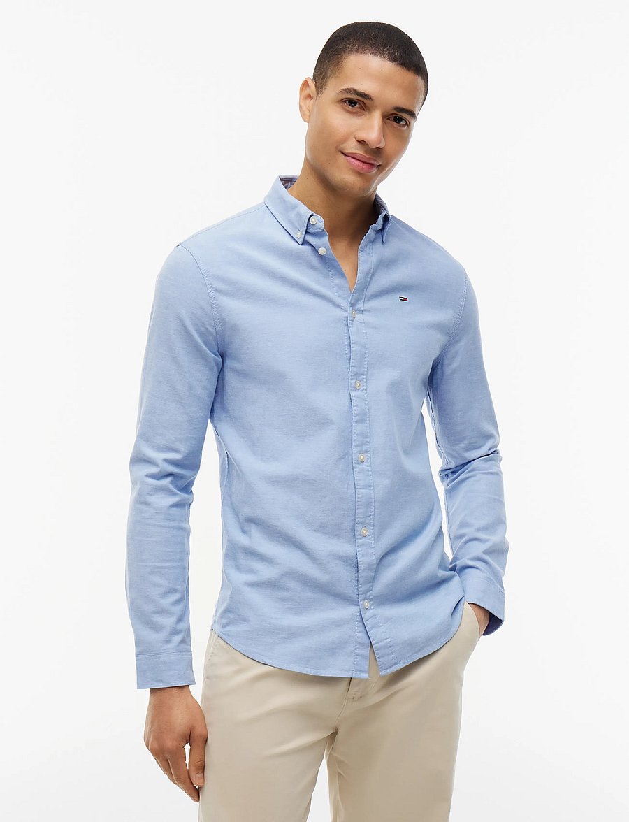 Tommy Jeans - TJM SLIM STRETCH OXFORD SHIRT - oxford-hemden - perfume blue - 0