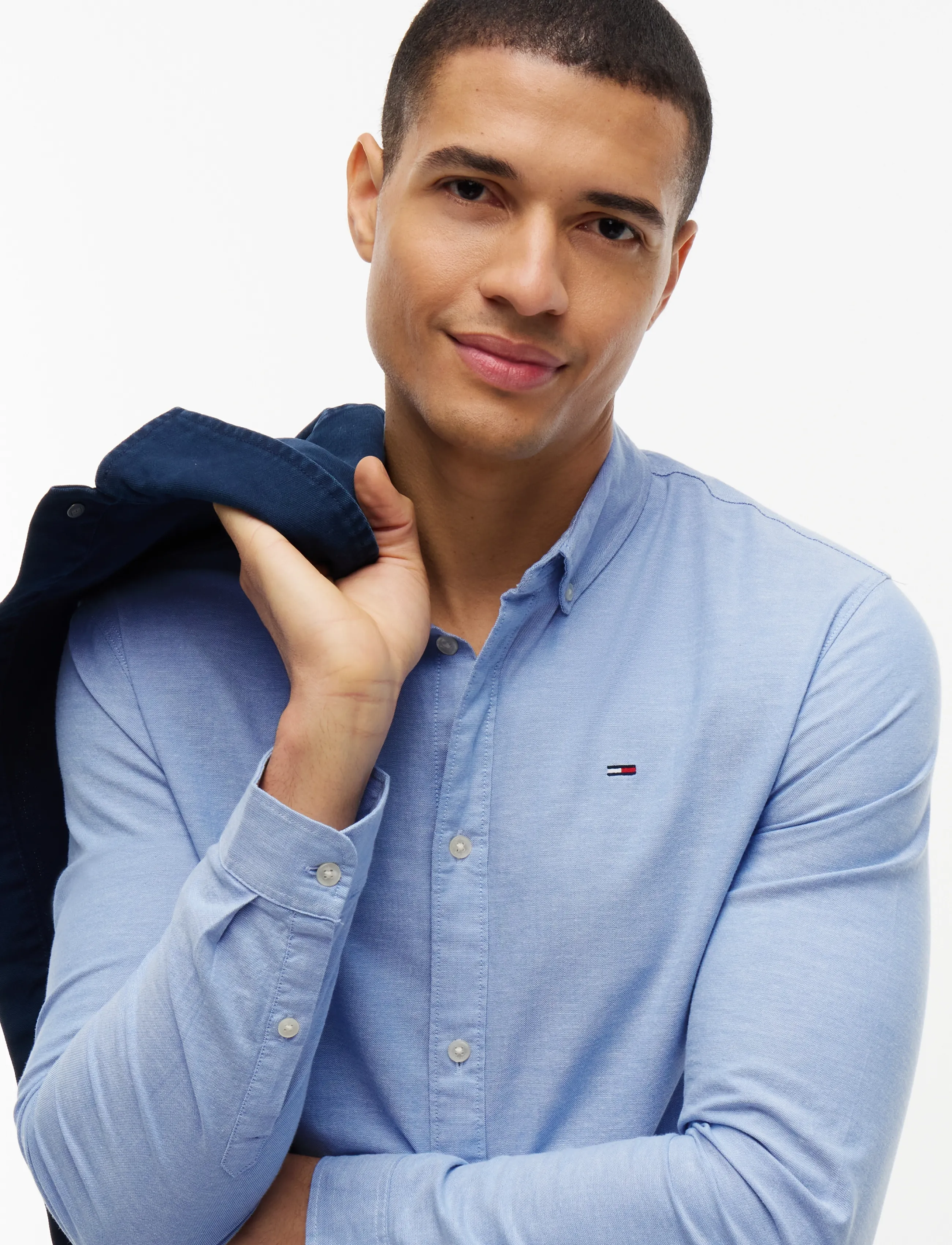 Tommy Jeans - TJM SLIM STRETCH OXFORD SHIRT - oxford-skyrtur - perfume blue - 3
