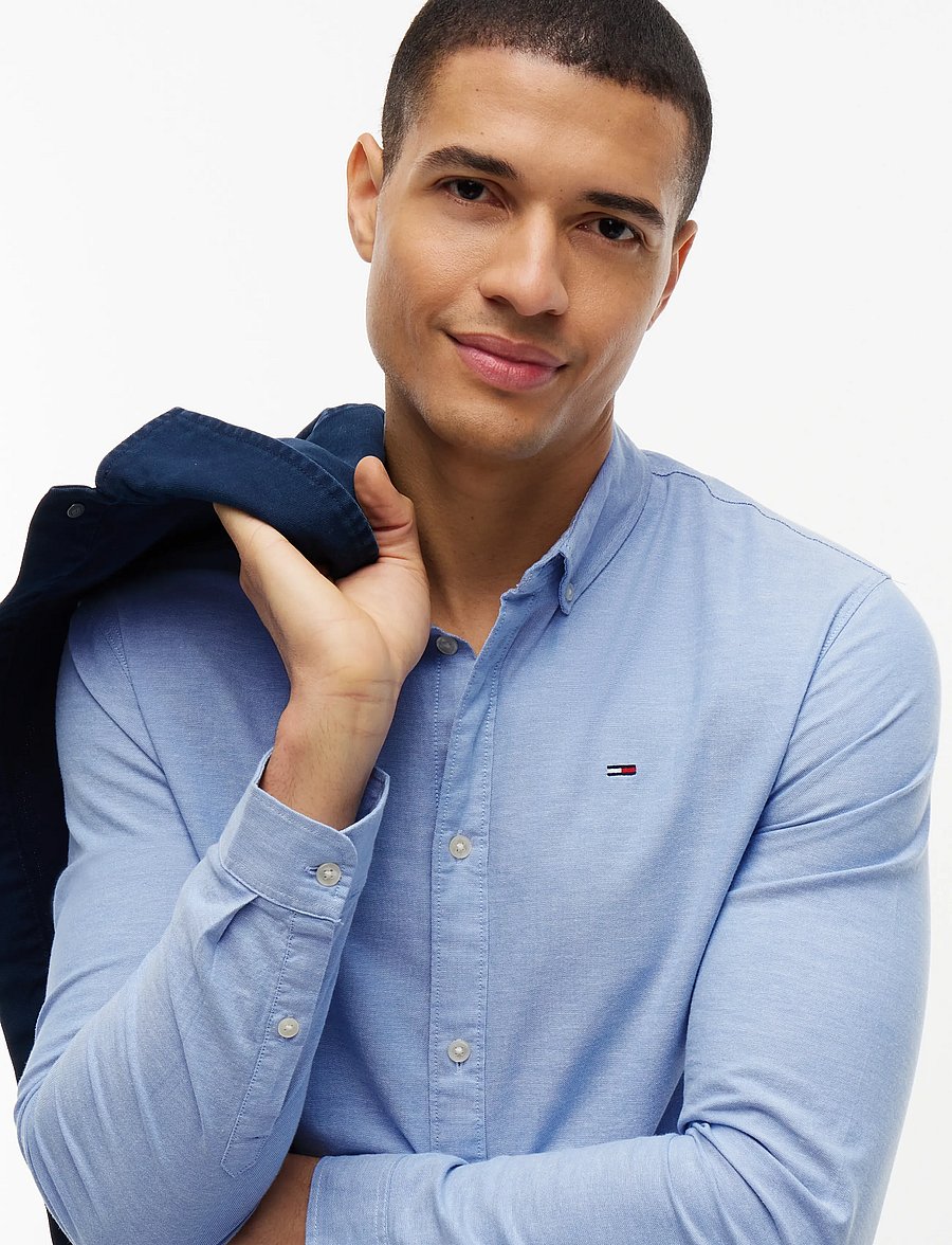 Tommy Jeans - TJM SLIM STRETCH OXFORD SHIRT - oxford-hemden - perfume blue - 3