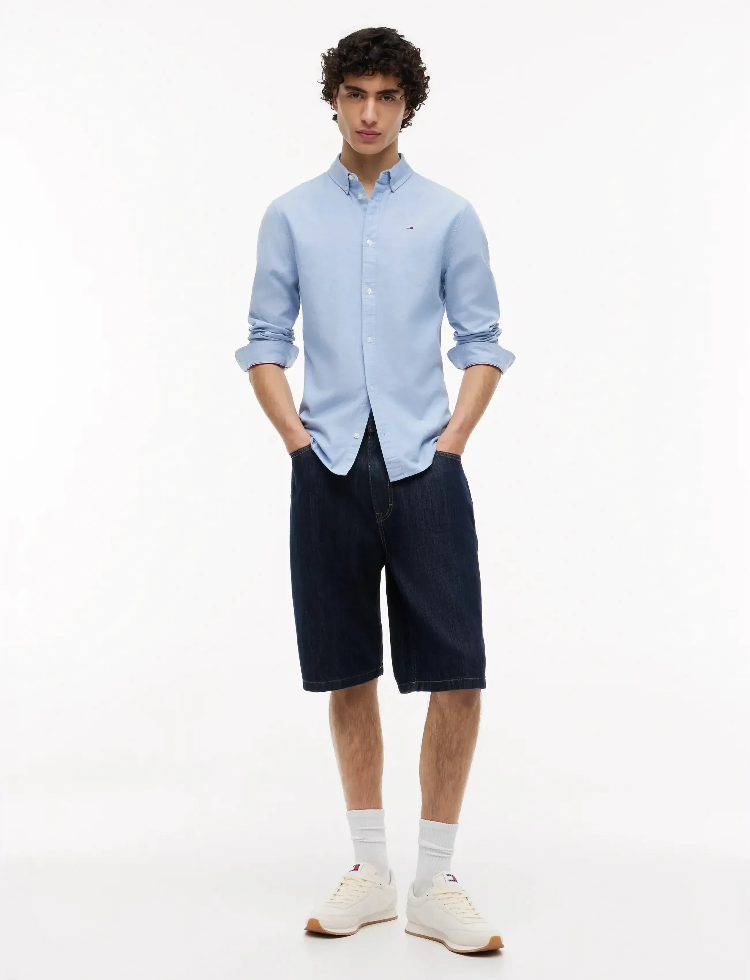 Tommy Jeans - TJM SLIM STRETCH OXFORD SHIRT - oxford-hemden - perfume blue - 5