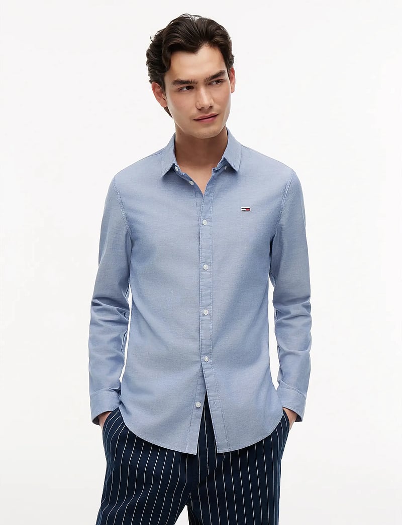 Tommy Jeans - TJM SLIM STRETCH OXFORD SHIRT - oxford-hemden - twilight navy - 0